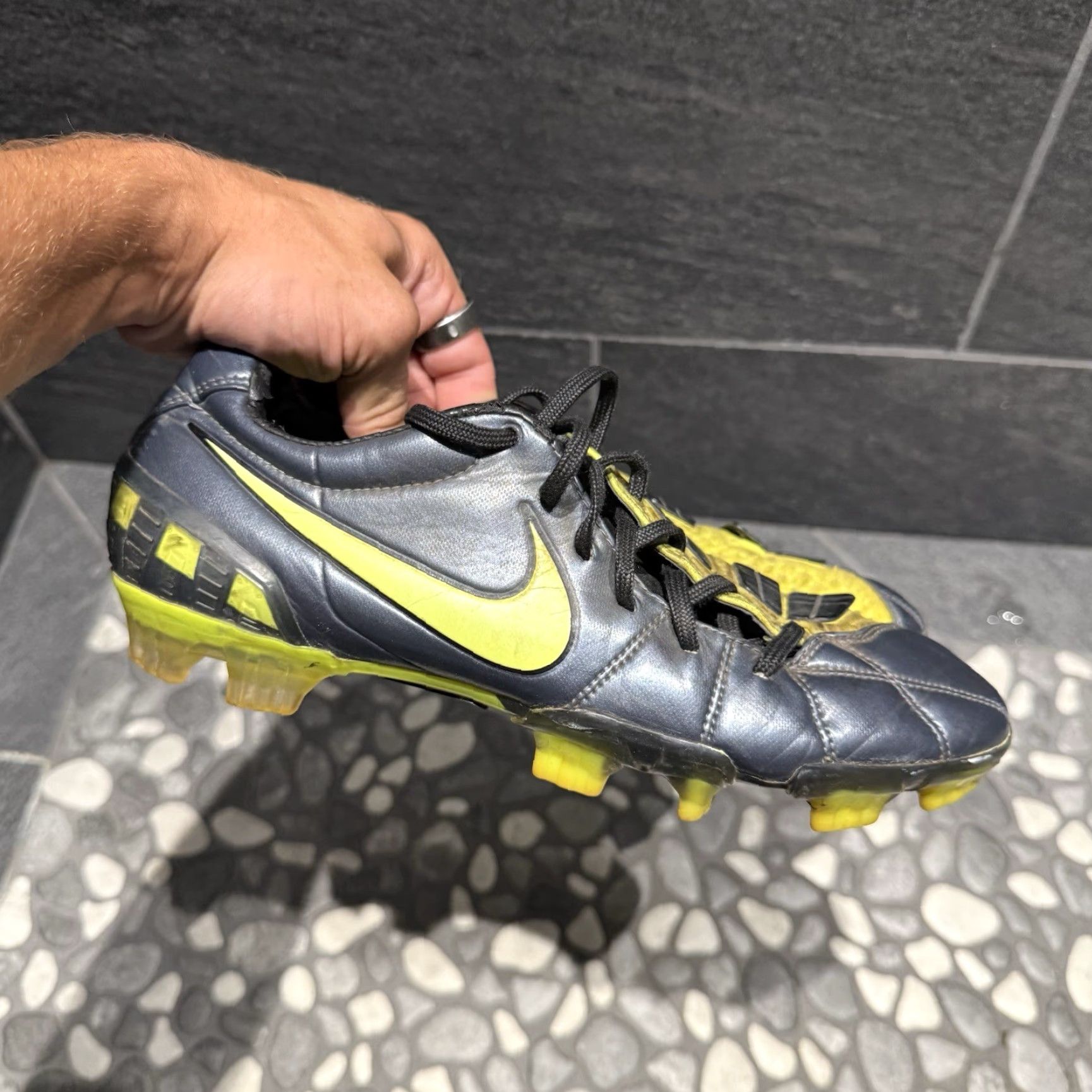 Nike Nike Total90 Laser lll FG 385423-470 Soccer Cleats Men US Size 8 Black Football Sneakers Nike Total 90 FG Cleats Men Size ONE SIZE - 2 Thumbnail