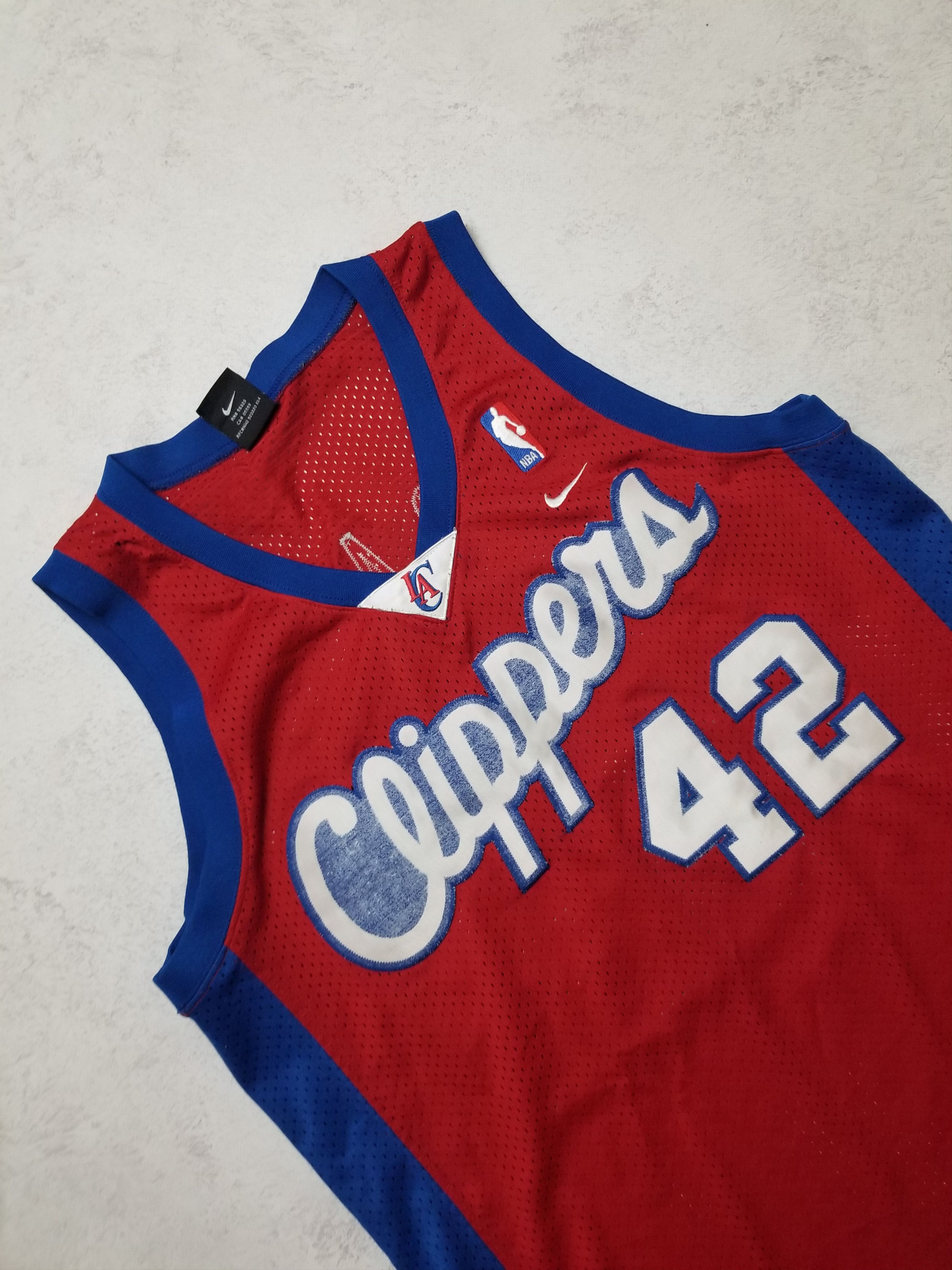 Nike VTG Elton Brand Los Angeles Clippers #42 Red and Blue Jersey Size US S / EU 44-46 / 1 - 9 Thumbnail