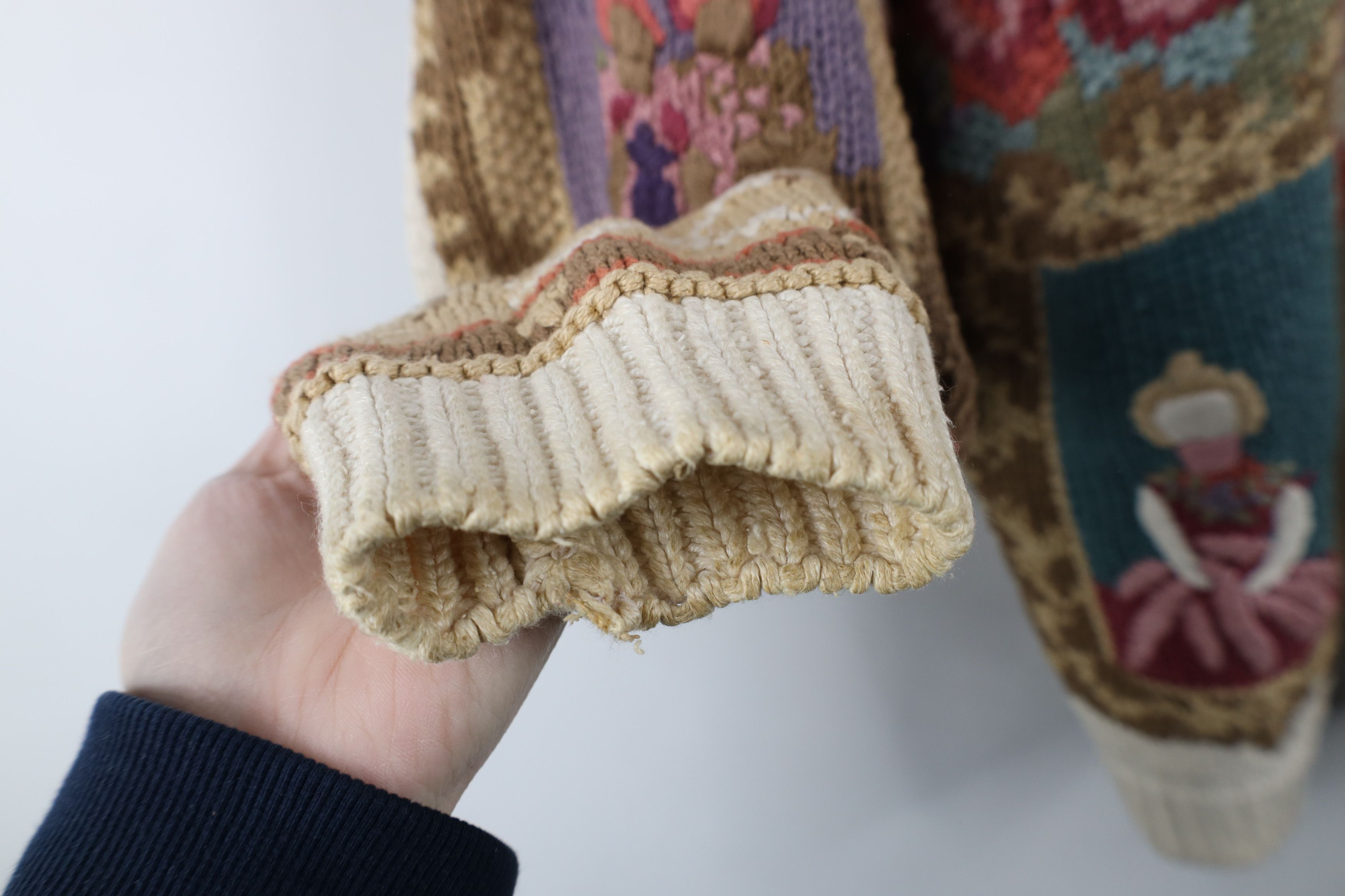 Vintage Vintage 90s Victorian Blend Flower Knit Cardigan Sweater Size M / US 6-8 / IT 42-44 - 7 Thumbnail