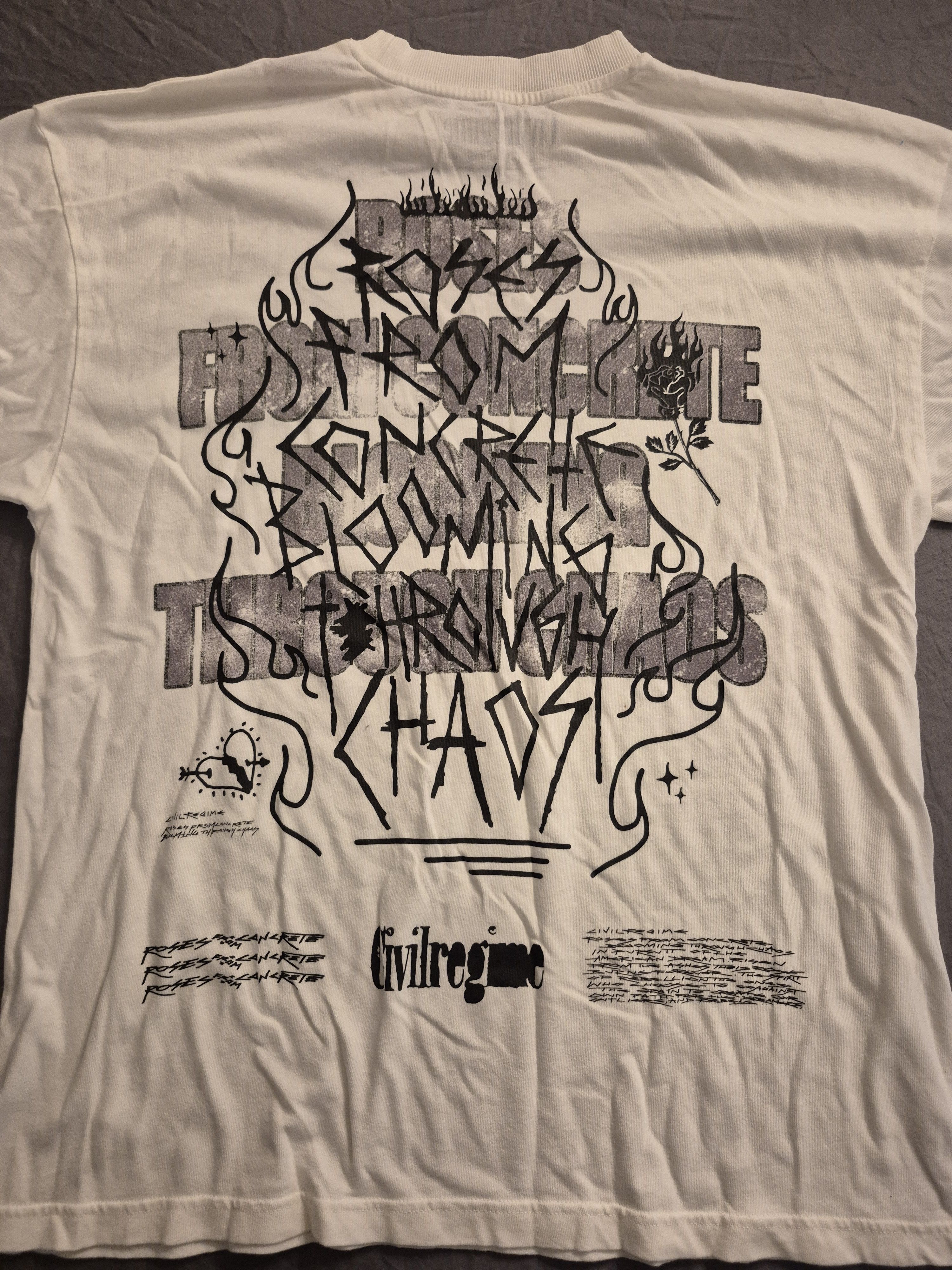 Civil Regime Civil Regime White Tee Shirt Size Large Size US L / EU 52-54 / 3 - 4 Thumbnail