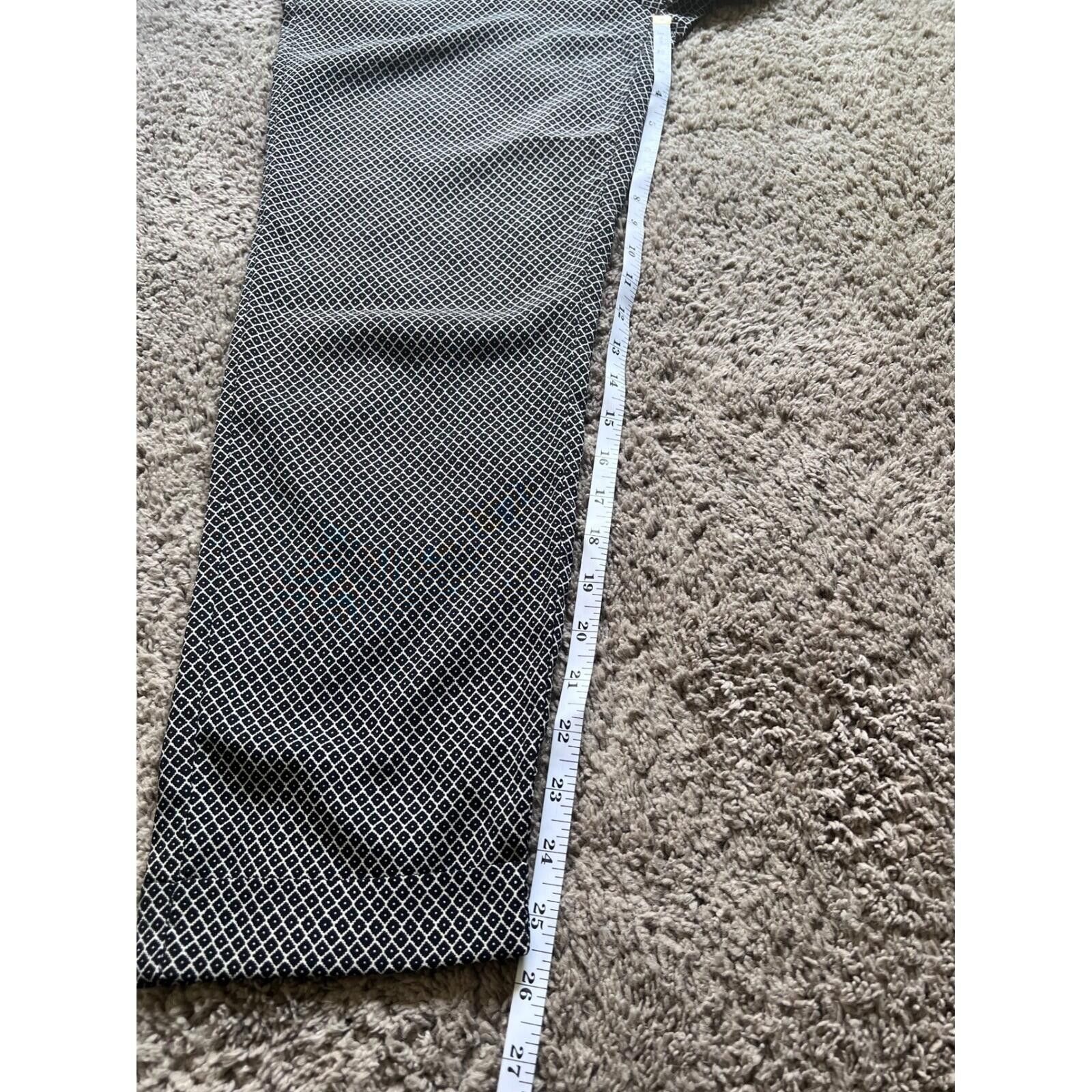 H&M H&M Tapered Pants Womens 4 Black White Excellent Geometric Size 27" / US 4 / IT 40 - 8 Thumbnail