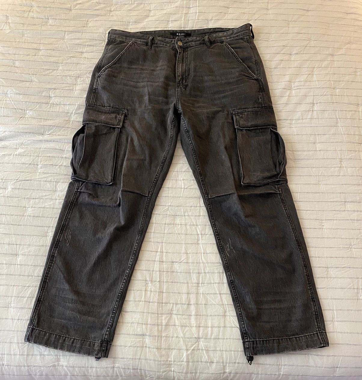 Ksubi Ksubi Riot Denim Cargo Pants Faded Black Sz38 Size US 38 / EU 54 - 3 Thumbnail
