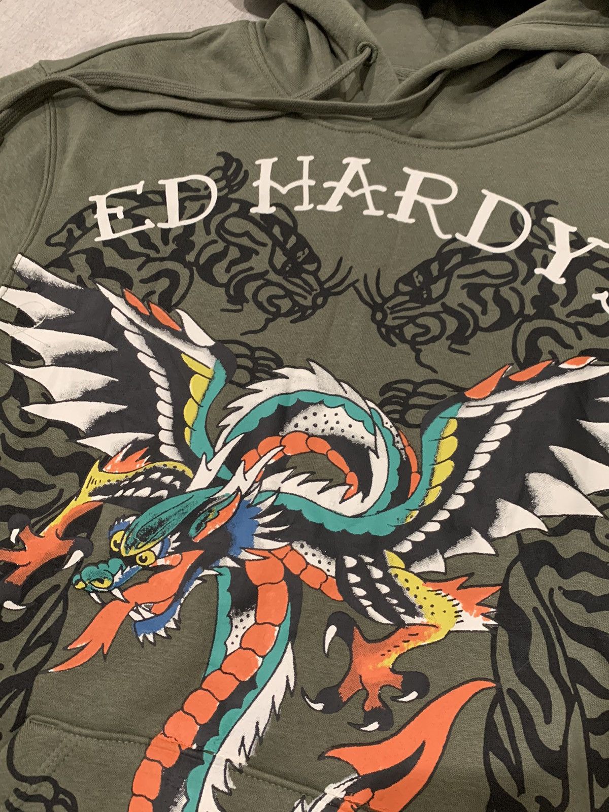 Ed Hardy *RARE* New Ed Hardy Tattooing Dragon Tiger AOP Print Hoodie Size US M / EU 48-50 / 2 - 6 Thumbnail