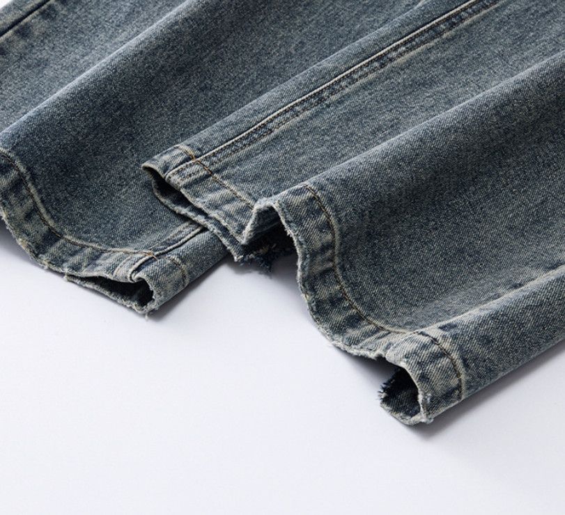 Japanese Brand Men's Retro Washed Wide-Leg Straight Oversized Jeans Size US 32 / EU 48 - 5 Thumbnail