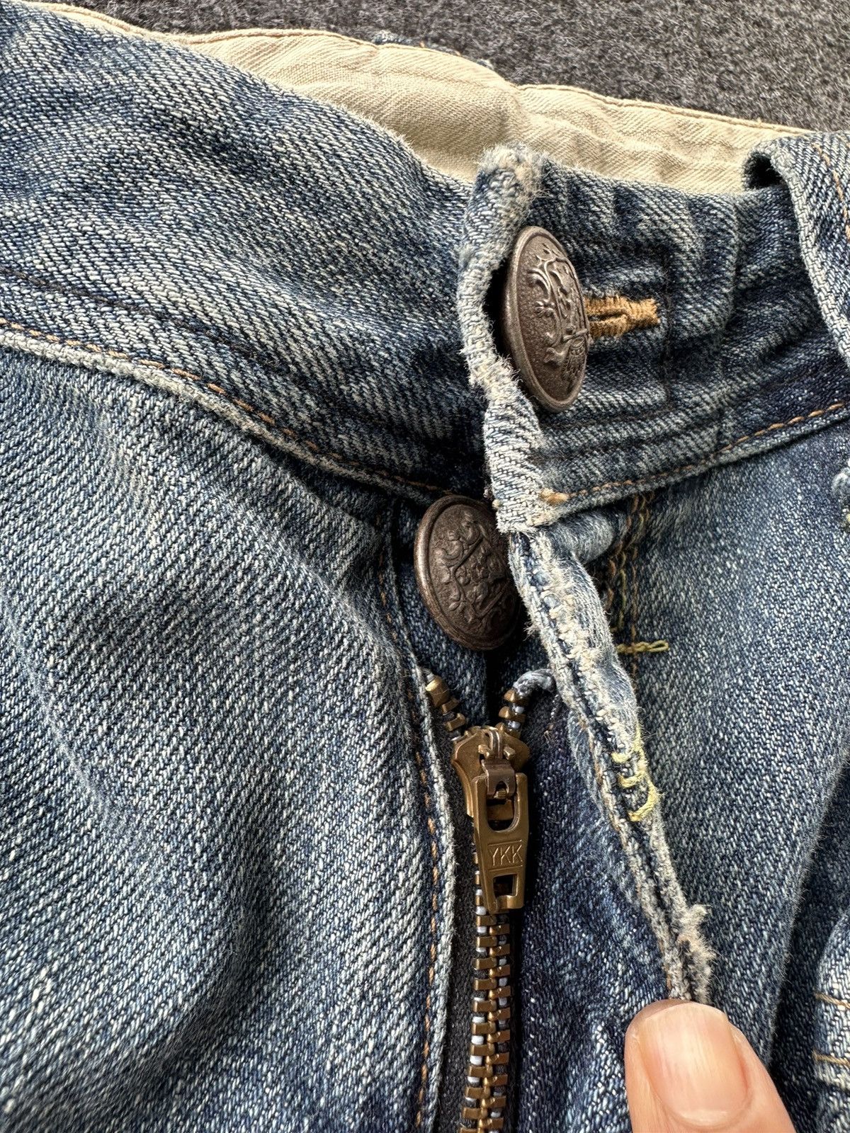 PPFM Vintage Bartack Bondage Distressed Denim W30 D215 Size US 30 / EU 46 - 14 Thumbnail