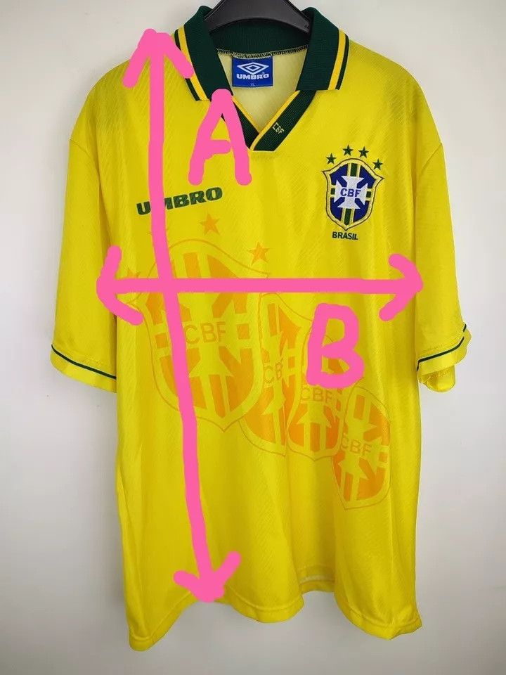 Umbro Vintage Umbro Brazil 1994 World Cup Home FOOTBALL Kit SHIRT Size US XL / EU 56 / 4 - 10 Thumbnail