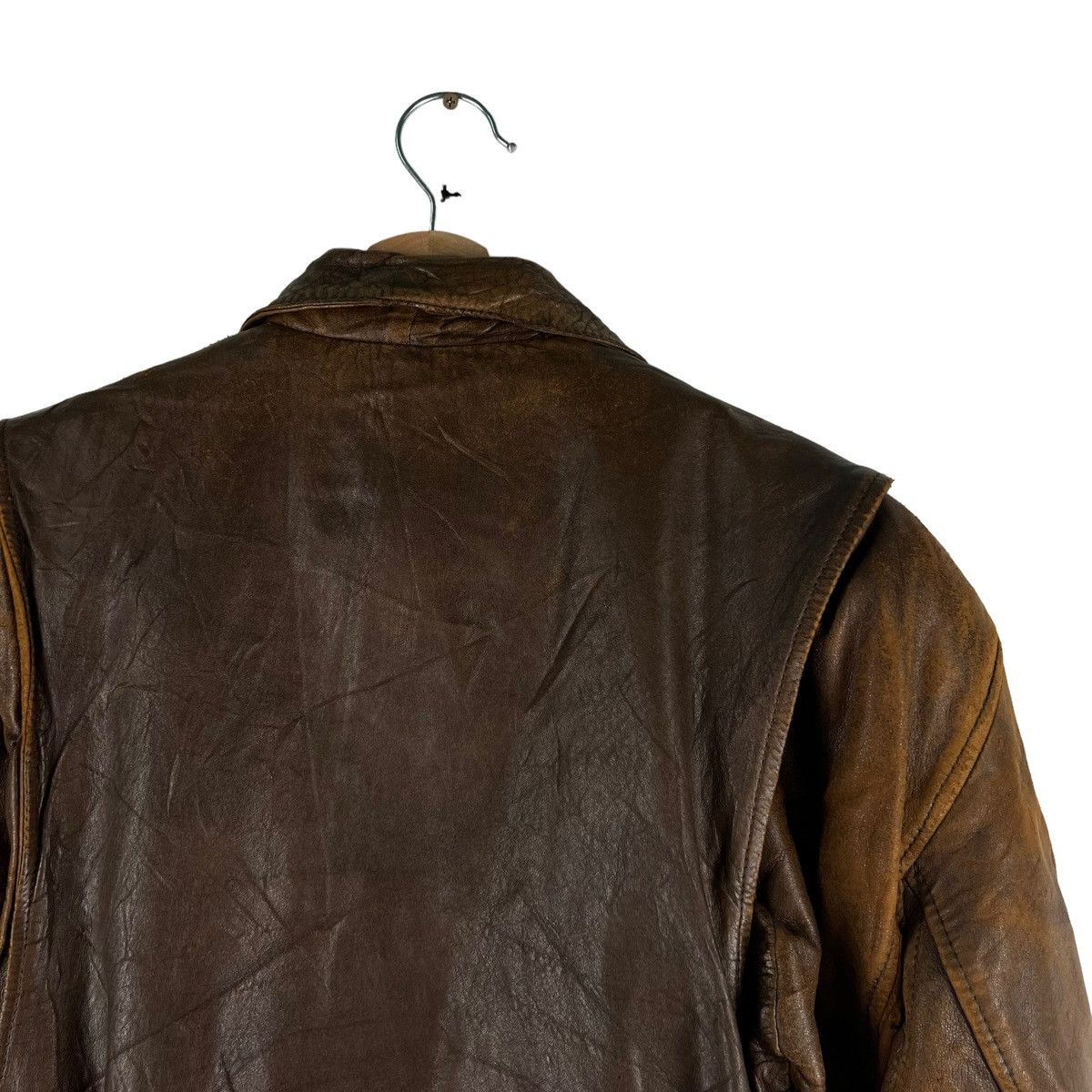 Vintage 🔥VTG GENUINE LEATHER JACKET FLIGHT RIOT RIOT BONDAGE Size US M / EU 48-50 / 2 - 10 Thumbnail