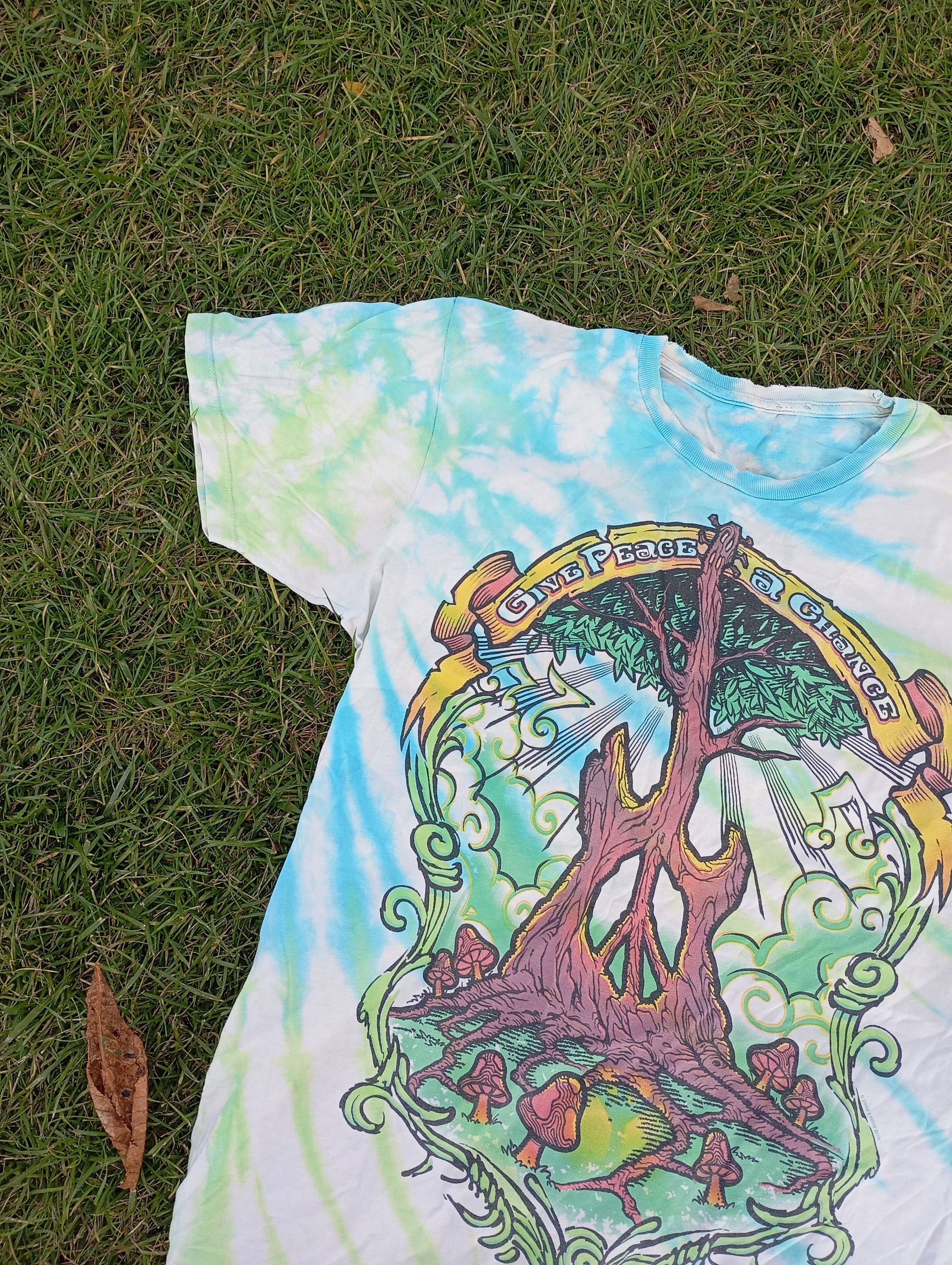Vintage Vintage Y2K Art Hippie Tie Dye T-shirt Size US L / EU 52-54 / 3 - 2 Thumbnail