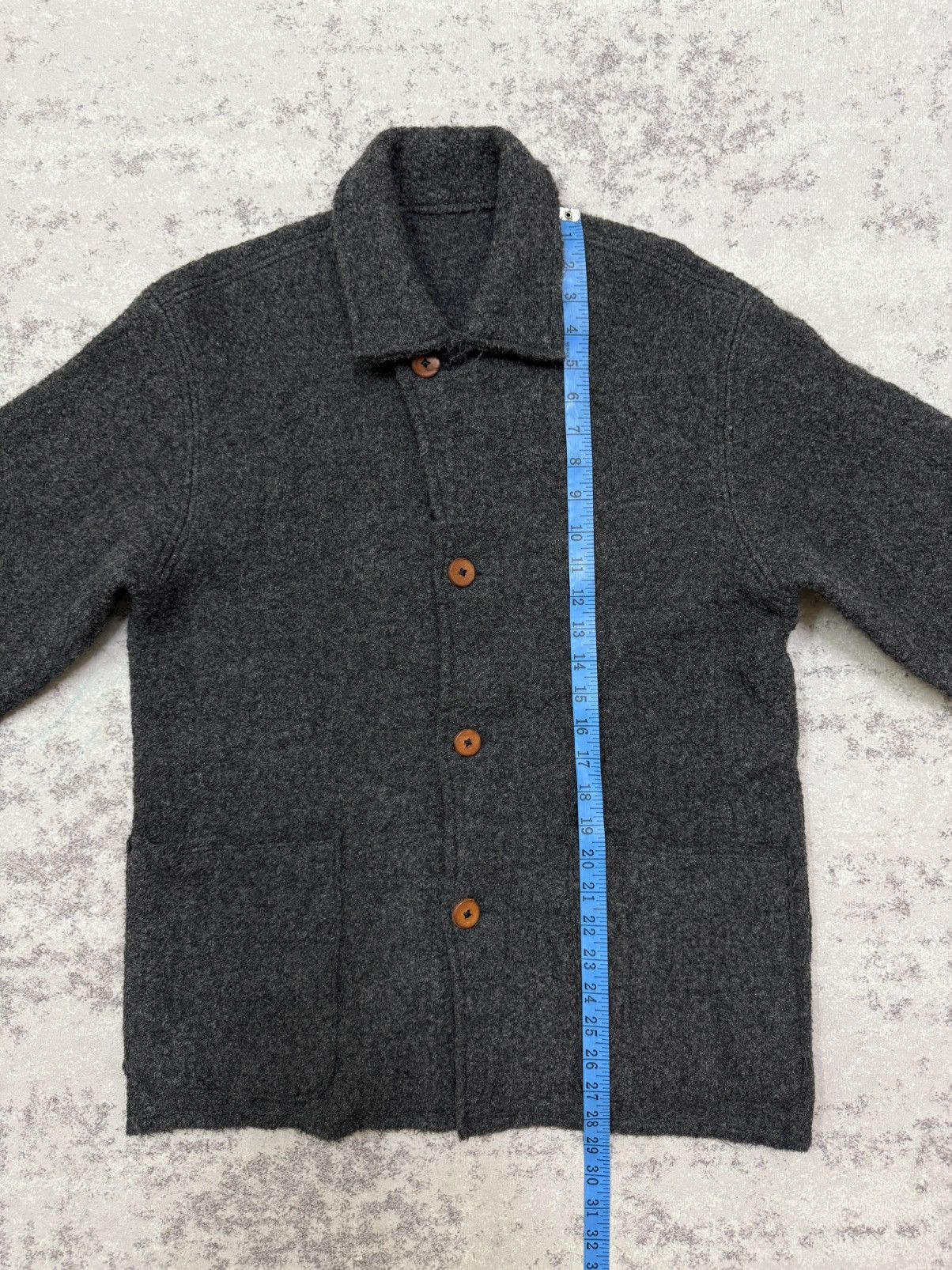 45rpm VINTAGE 45RPM MOHAIR CHARCOAL BLACK BUTTON UP JACKET Size US S / EU 44-46 / 1 - 15 Thumbnail