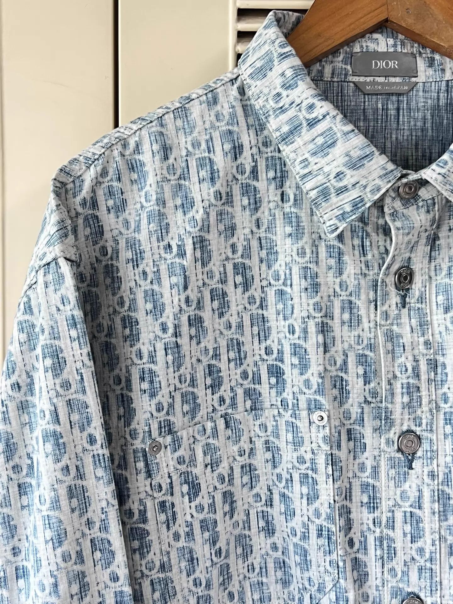 Dior Dior Oblique Classic Blue White Shirt 45 Size US S / EU 44-46 / 1 - 4 Thumbnail
