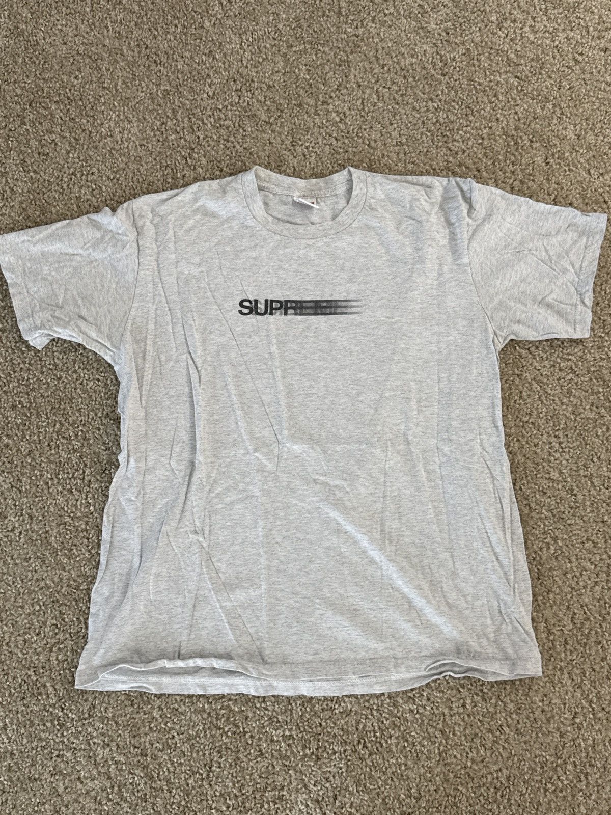 supreme motion logo tee gray 【L】 SUPREME MOTION LOGO TEE (grey) – U Wear We Clean