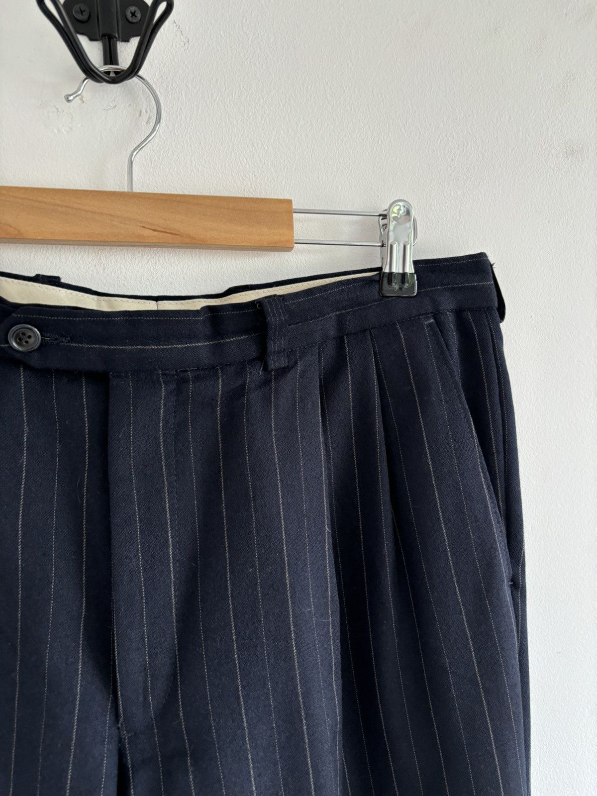 Vintage Vintage M&S Wool Suit Stripped Pants Size US 34 / EU 50 - 6 Thumbnail