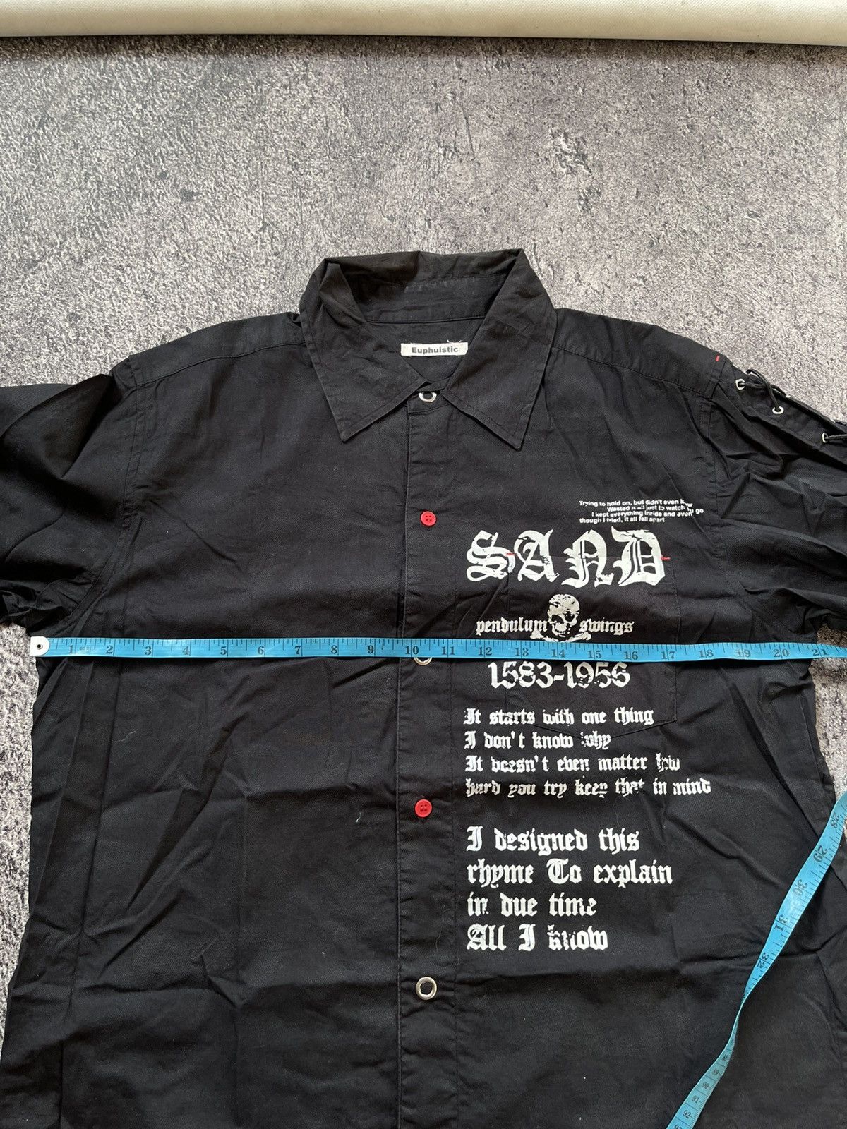 Japanese Brand Y2K Euphuistic laced skull ifsixwasnine shirt Size US L / EU 52-54 / 3 - 9 Thumbnail