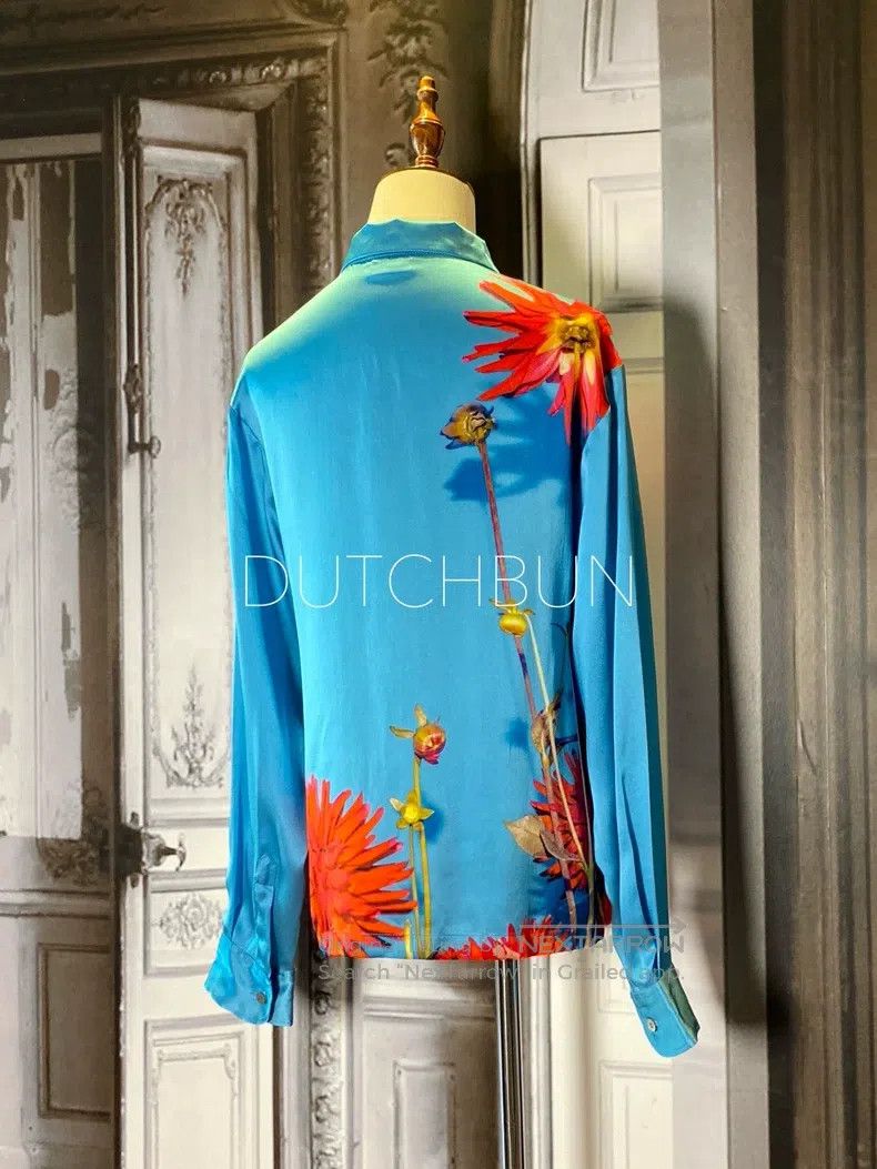 Dries Van Noten Dries Van Noten size:38 Blue silk shirt Size M / US 6-8 / IT 42-44 - 6 Thumbnail