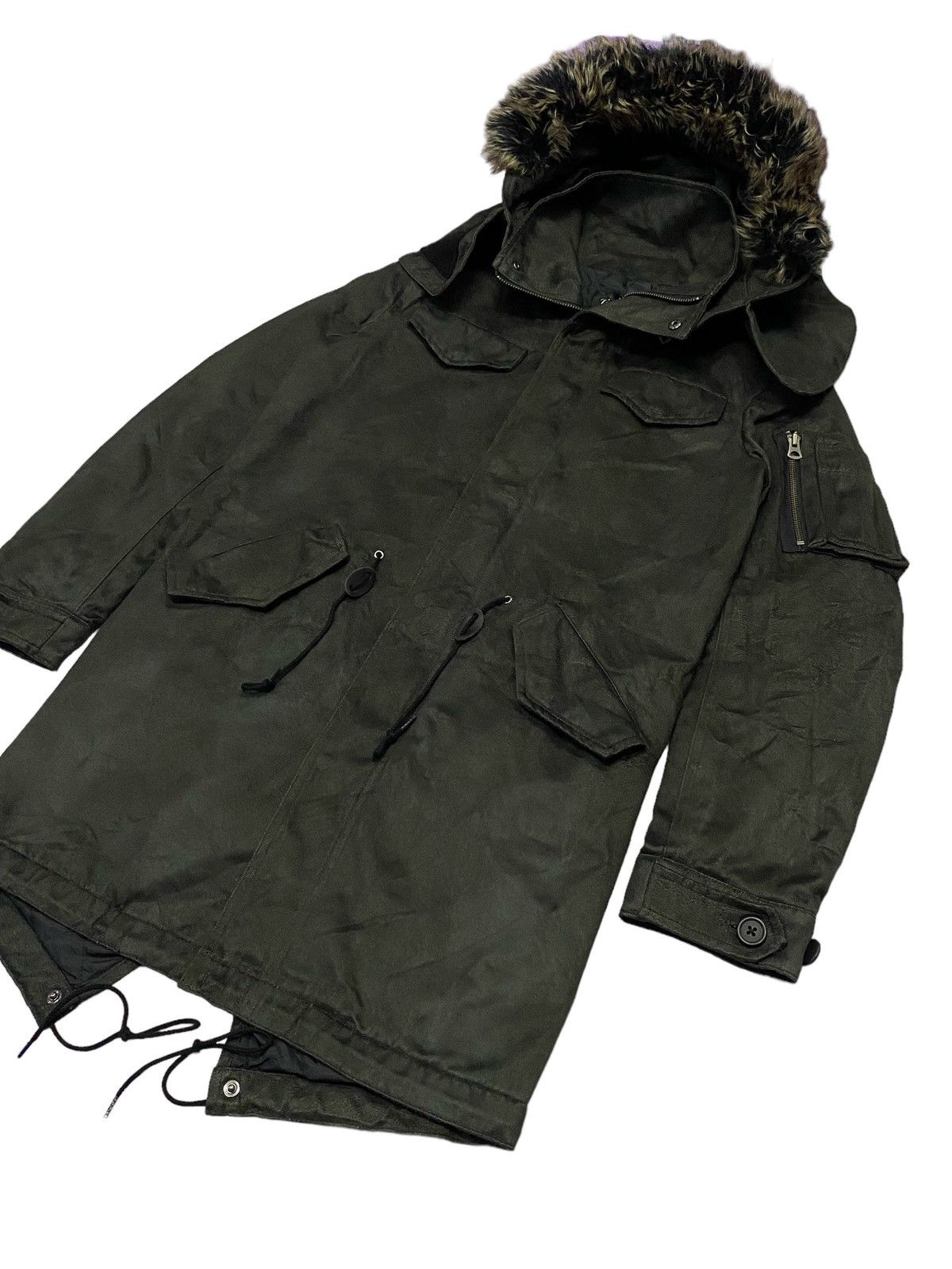 Japanese Brand Tornado Mart fur Hoodie Parka / Long Jacket Size M / US 6-8 / IT 42-44 - 18 Thumbnail