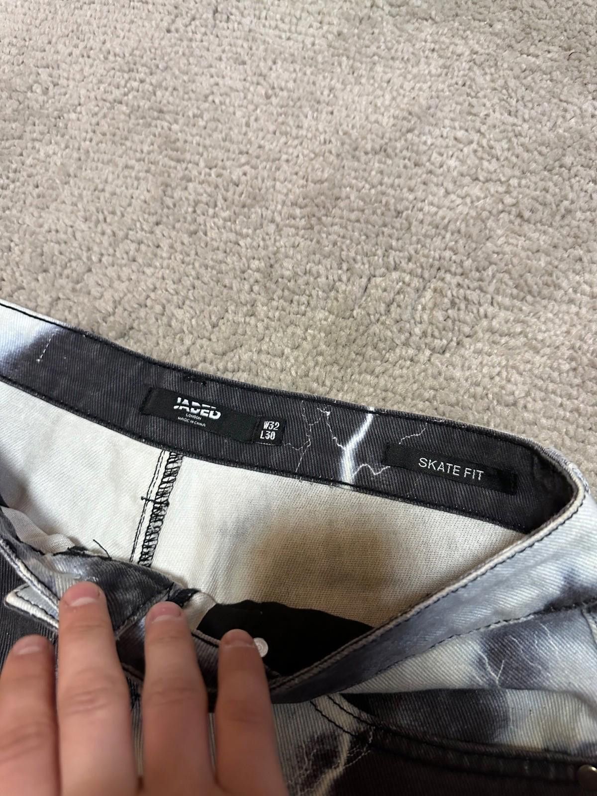 Jaded London Jaded London pants lightning white w32 l30 skate fit Size US 32 / EU 48 - 4 Thumbnail