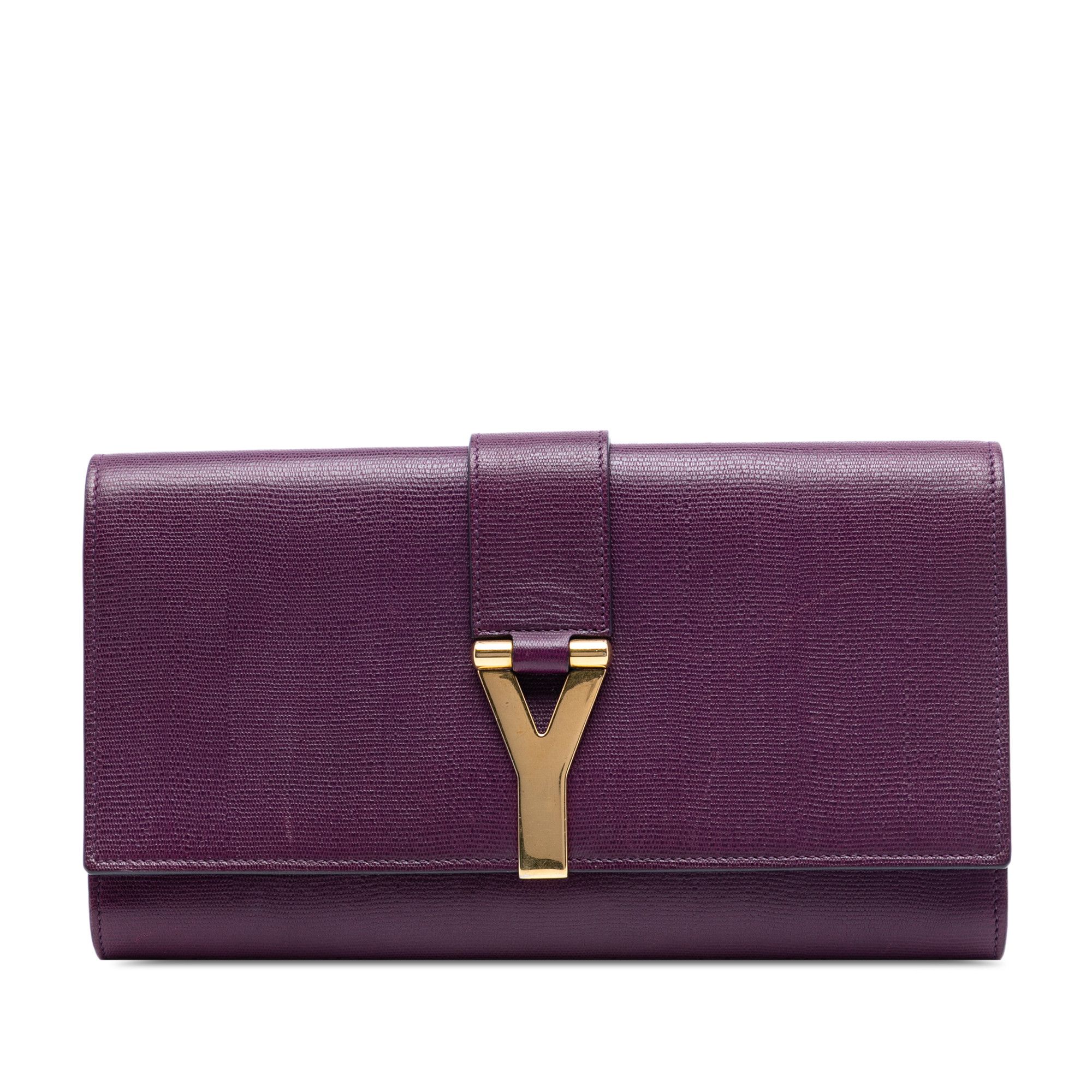 Yves Saint Laurent Textured Leather Chyc Ligne Clutch