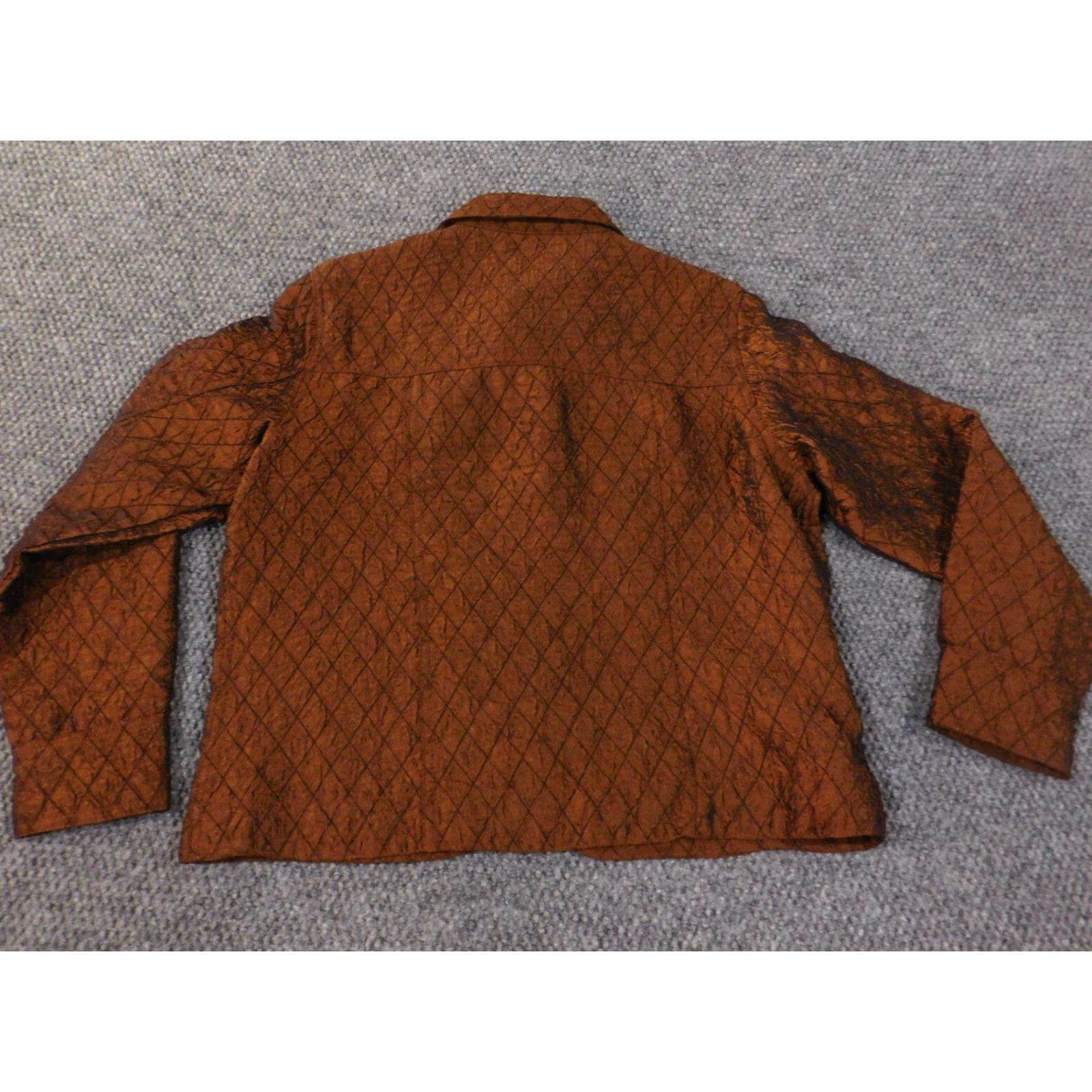 Coldwater Creek Coldwater Creek Jacket Womens Small Brown geometric Button casual polyester Size S / US 4 / IT 40 - 6 Thumbnail