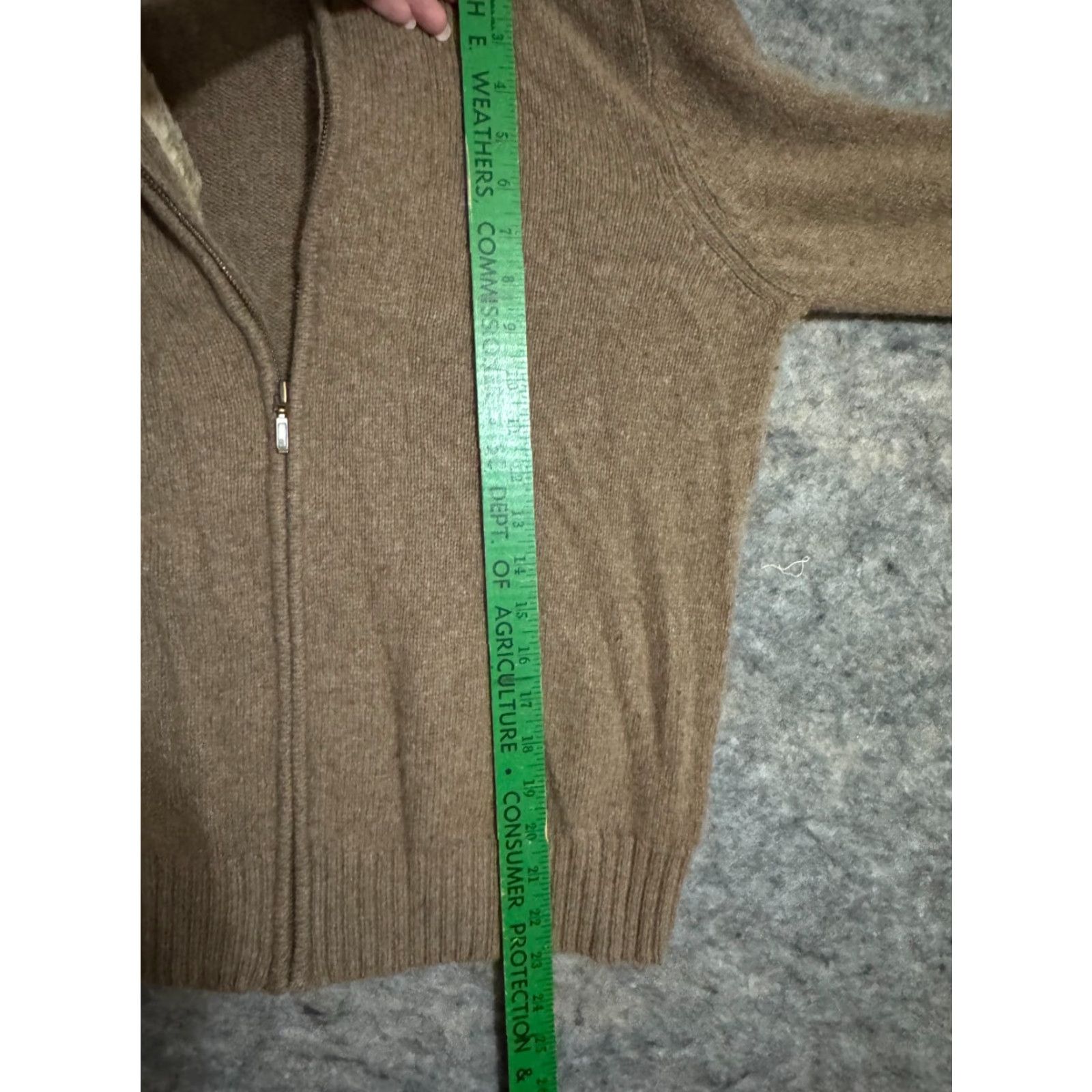 Eddie Bauer Eddie Bauer Women's XL Wool Alpaca Full Zip Sweater Jacket Fur Trim Mock Neck Brown Solid Size XL / US 12-14 / IT 48-50 - 7 Thumbnail
