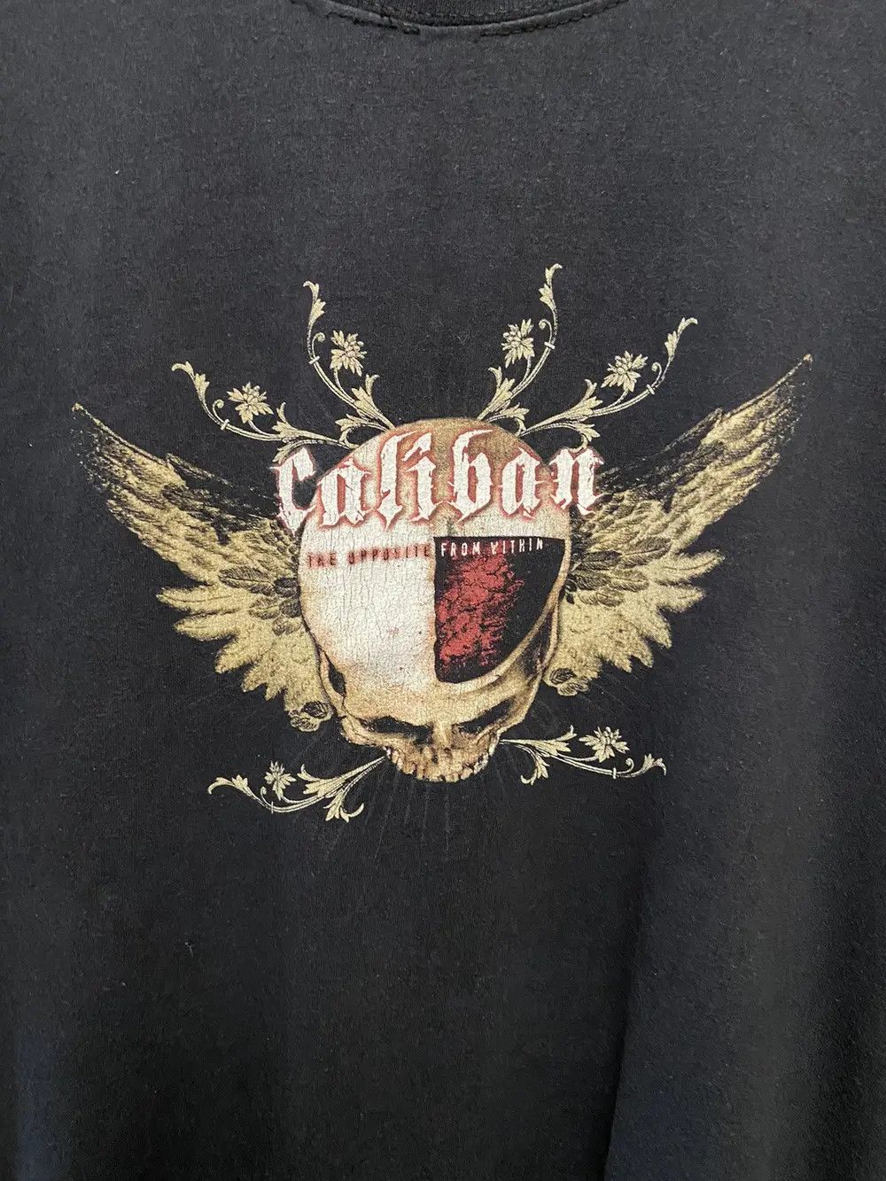 Affliction VINTAGE SKULLS CALIBAN Y2K ROCK TEE FADED T SHIRT AFFLICTION Size US L / EU 52-54 / 3 - 11 Thumbnail