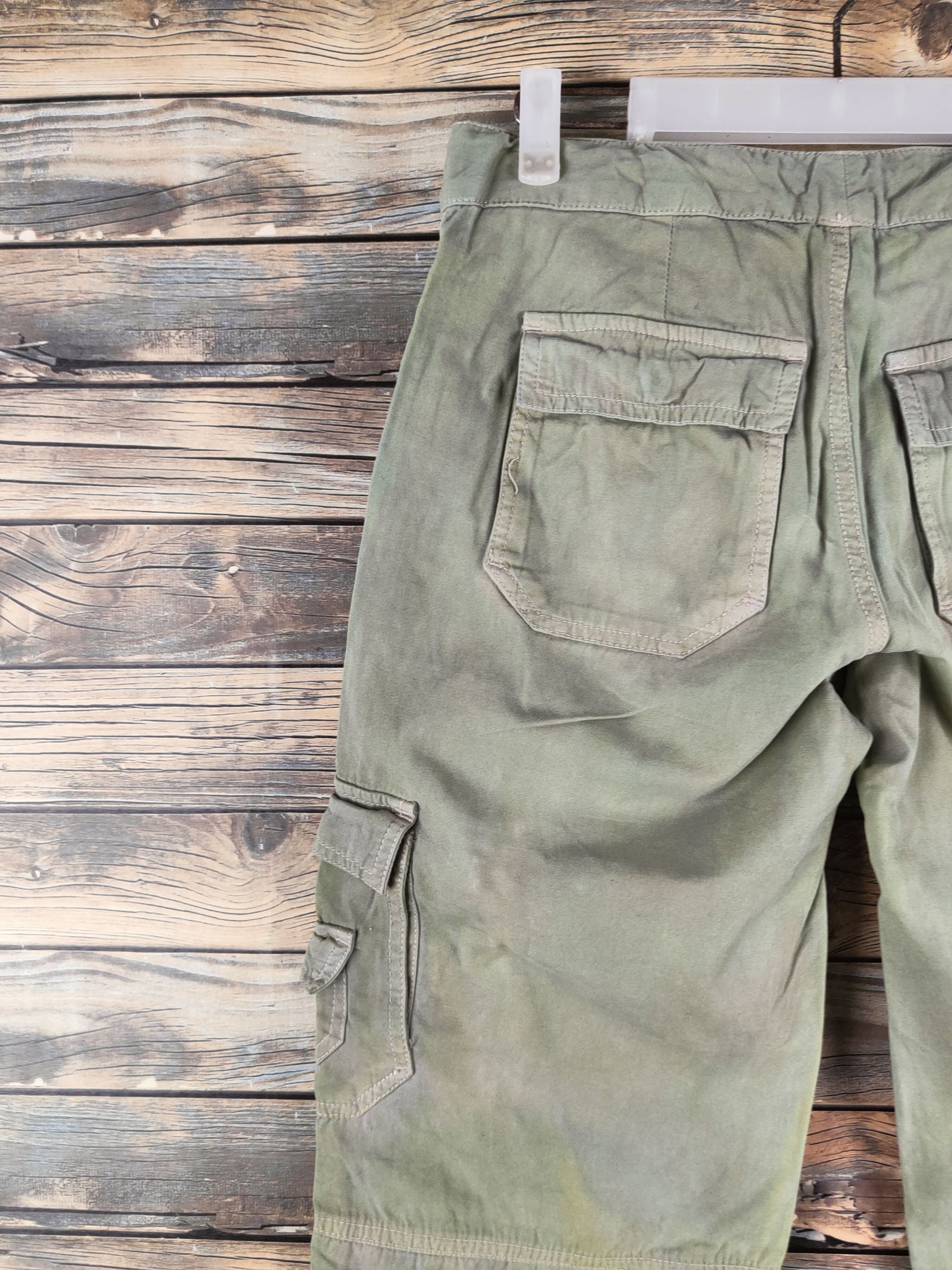 Aeropostale DL Aeropostale Green Faded Multipocket Cargo Pants #46-359 Size 28" / US 6 / IT 42 - 8 Thumbnail