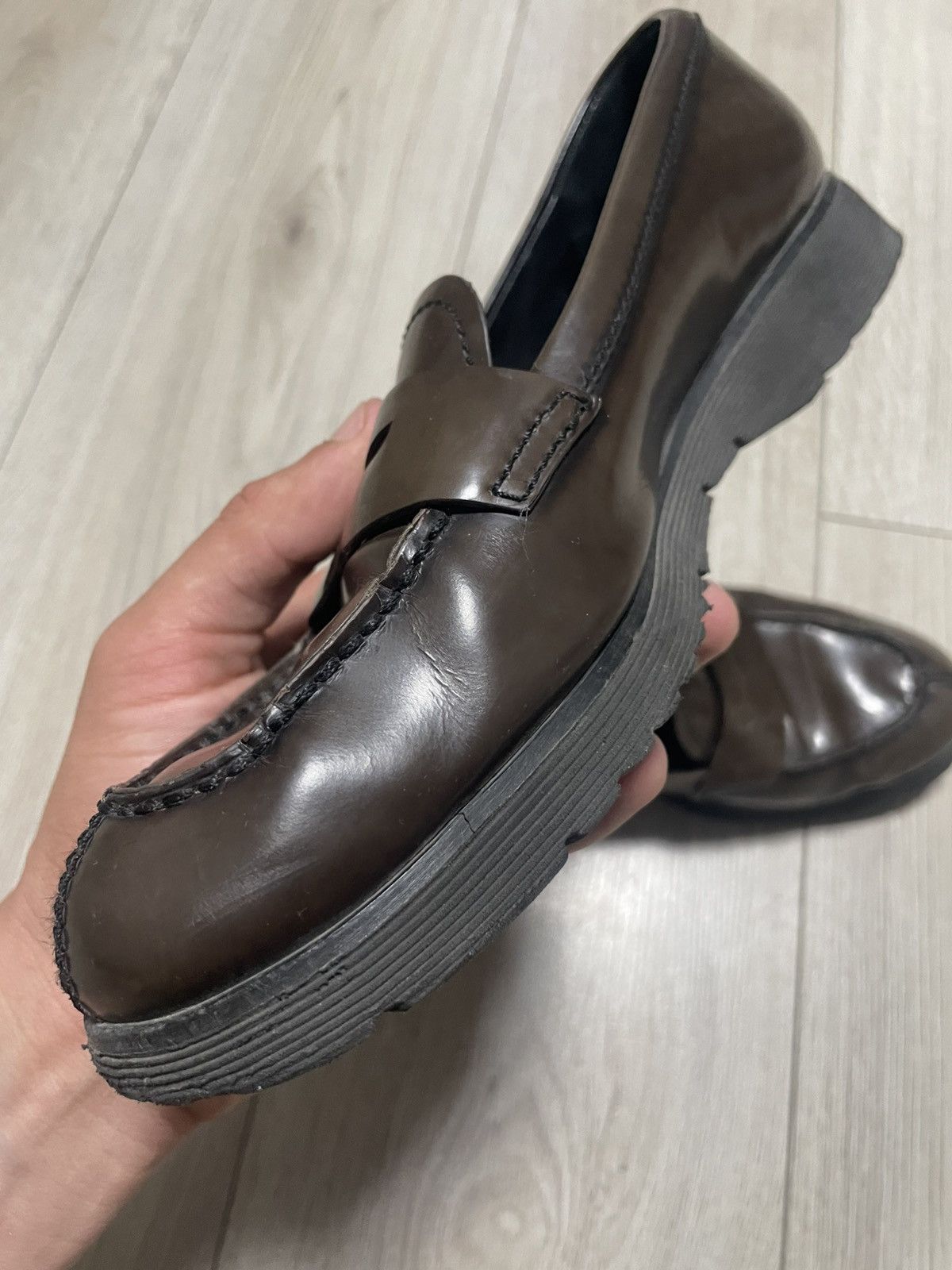 Prada × Vintage Vintage 00s Prada Spazzolato Leather Penny Loafer 3d5575 Size US 8 / IT 38 - 11 Thumbnail