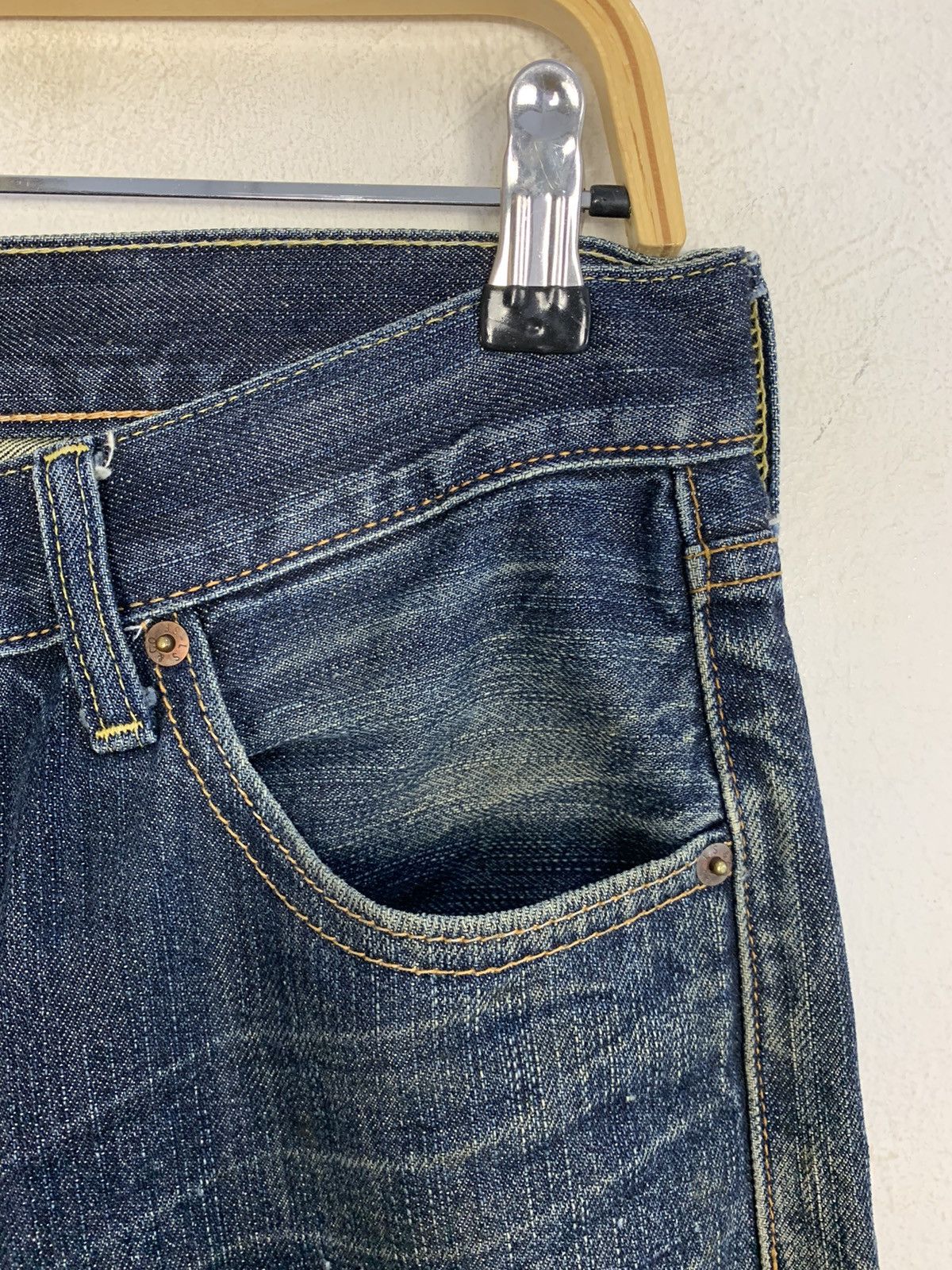 Other Levi’s Strauss Lot 503 Selvedge Indigo Distressed Denim Size US 30 / EU 46 - 8 Thumbnail