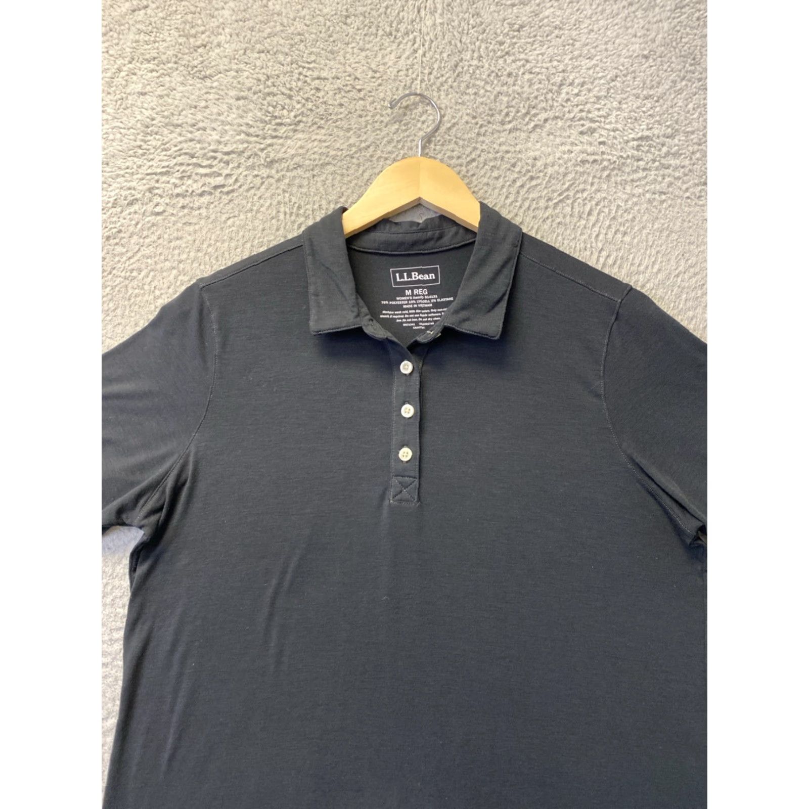 Vintage VINTAGE L.L. Bean Polo Shirt Men’s Medium Black Cotton 90s Classic USA Size M / US 6-8 / IT 42-44 - 2 Thumbnail