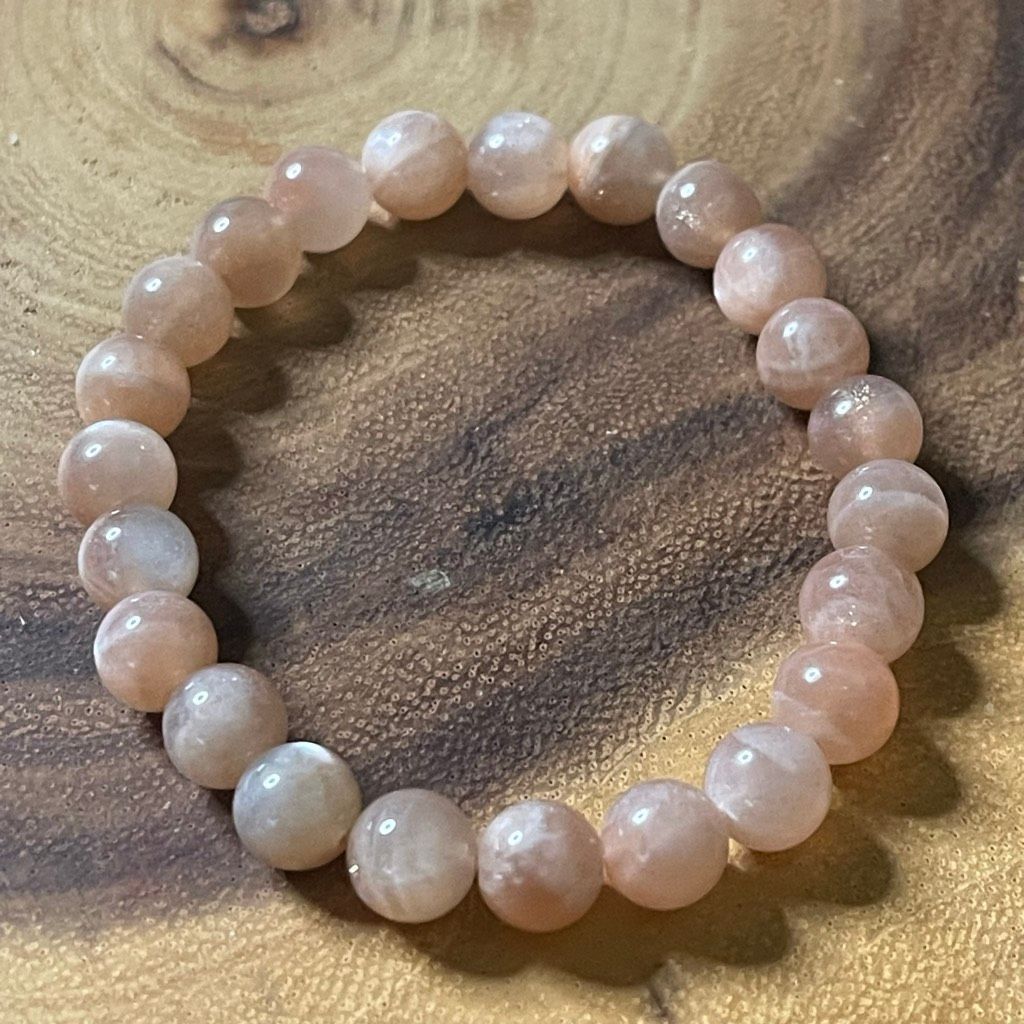 Other Sunstone flash beaded bracelet stretch 8mm 7.5” natural crystal NEW Size ONE SIZE - 3 Thumbnail