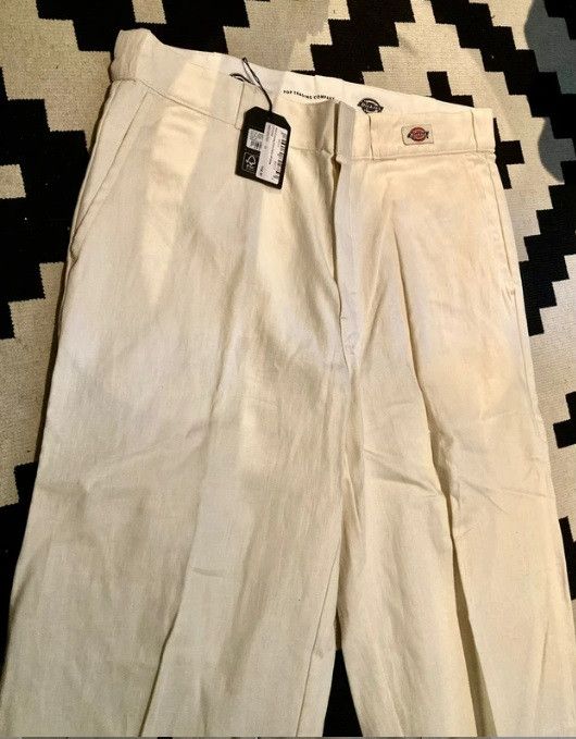 Dickies Pop Trading Company work pants off white 33 new Size US 33 - 2 Thumbnail