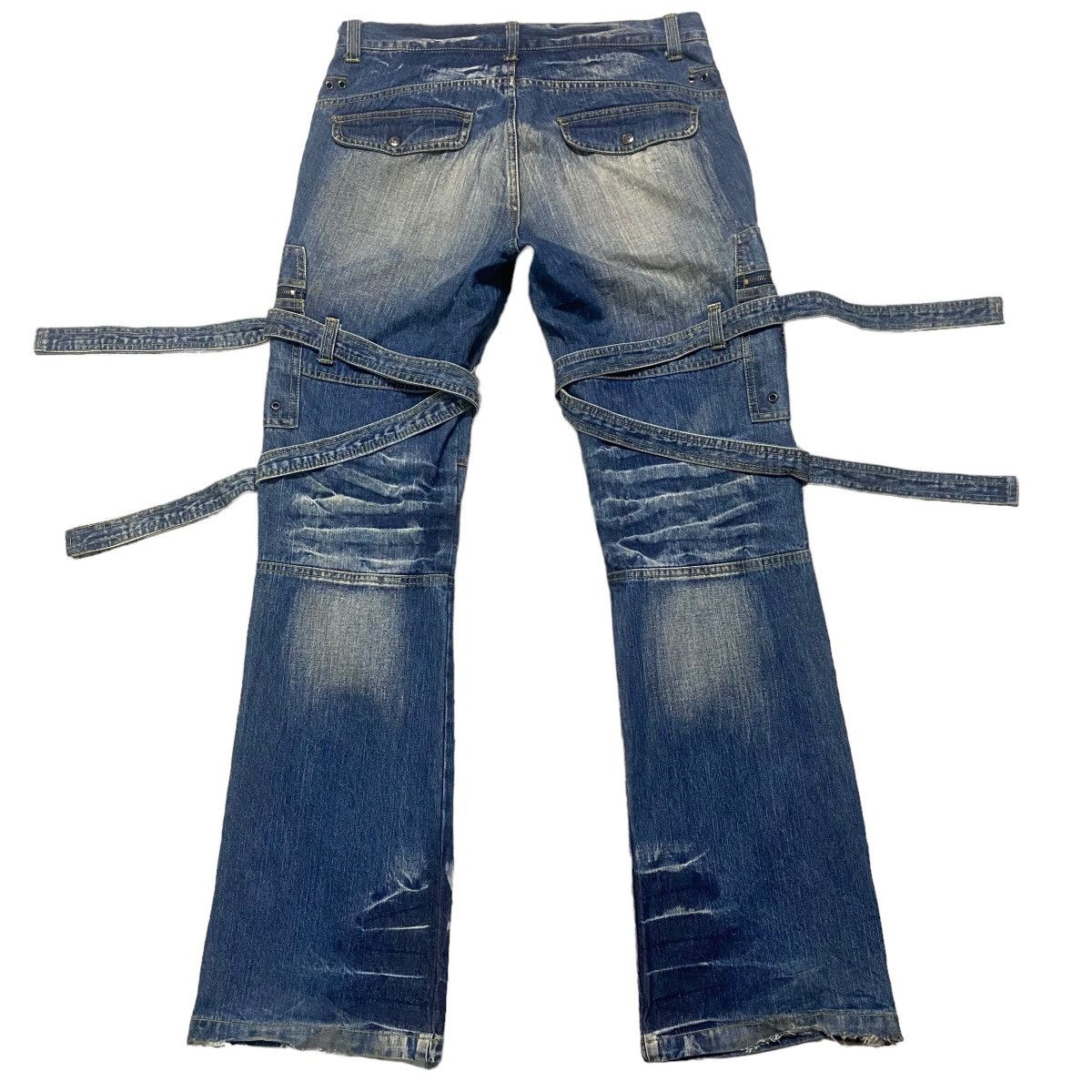 Japanese Brand Japanese Brand TOPISM Denim Bondage Raver Pants Size US 32 / EU 48 - 2 Thumbnail