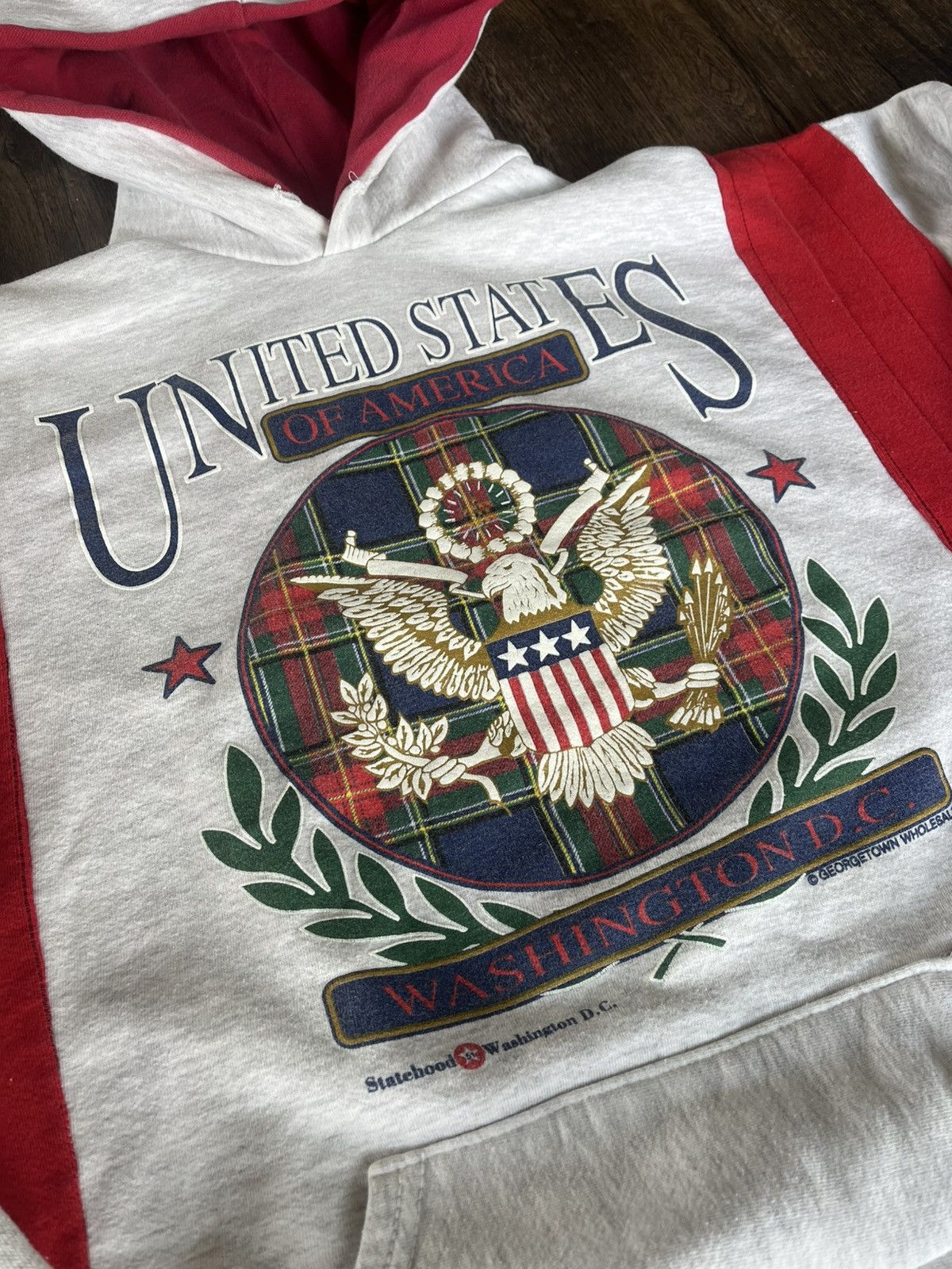 Vintage 90’s USA Washington Hoodie Size US XL / EU 56 / 4 - 2 Thumbnail