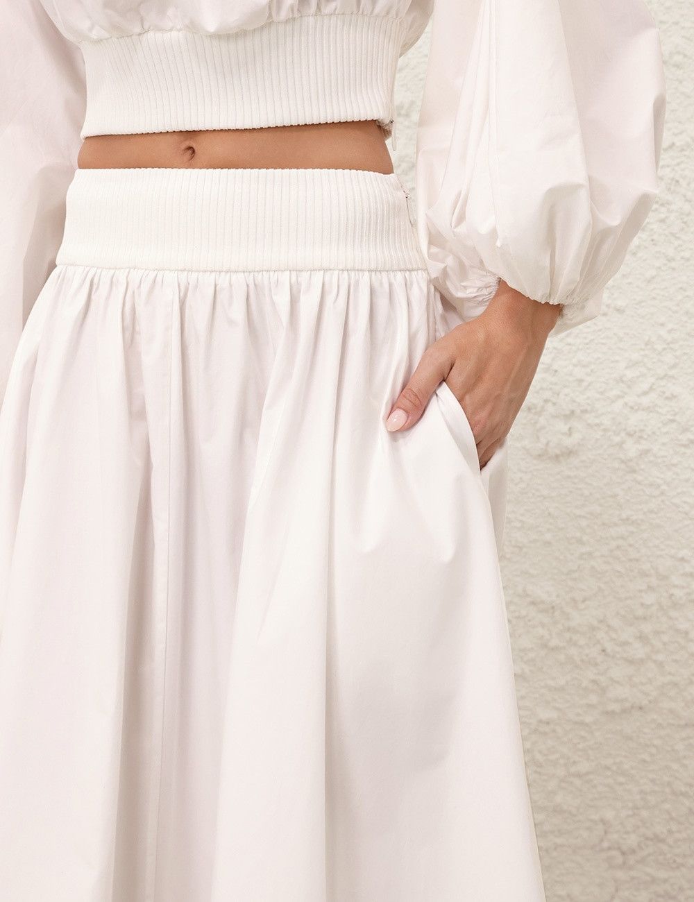 Zimmermann oc11z0226 Poplin Skirt In White Size 27" / US 4 / IT 40 - 5 Thumbnail