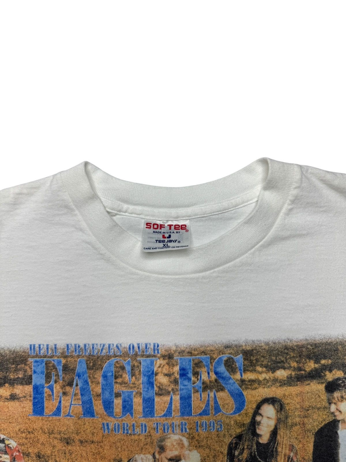 Vintage 1995 Eagles Hell Freezes Over World Tour Tee Shirt