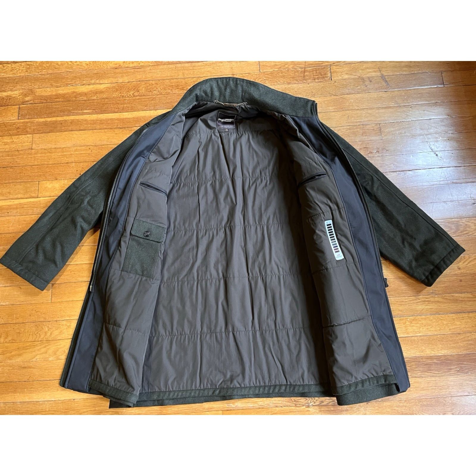 Paul Stuart VINTAGE Paul Stuart Arthur Outlast Car Coat Men’s Large Green Wool Cashmere Size US L / EU 52-54 / 3 - 2 Thumbnail