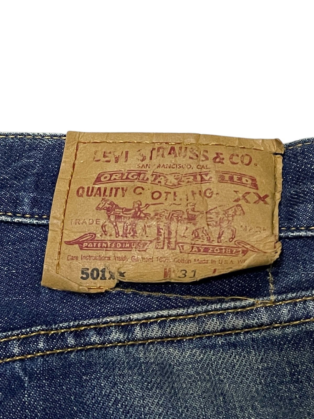 Levi's × Vintage Vintage Levis 501XX Faded Mud Wash Distressed Jeans Size US 30 / EU 46 - 23 Thumbnail