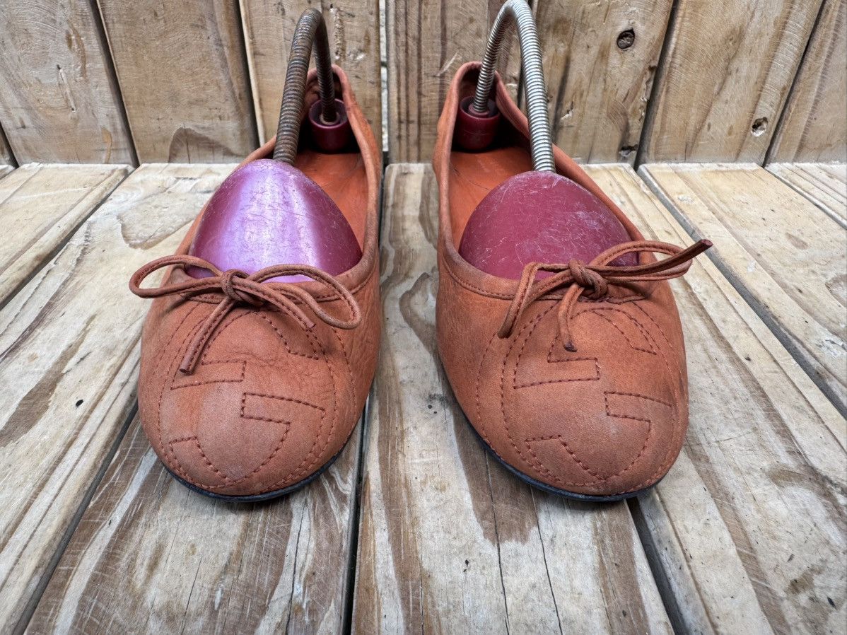 Gucci Gucci Orange women’s leather ballet flats EUR 37 US 7 Size US 7 / IT 37 - 4 Thumbnail