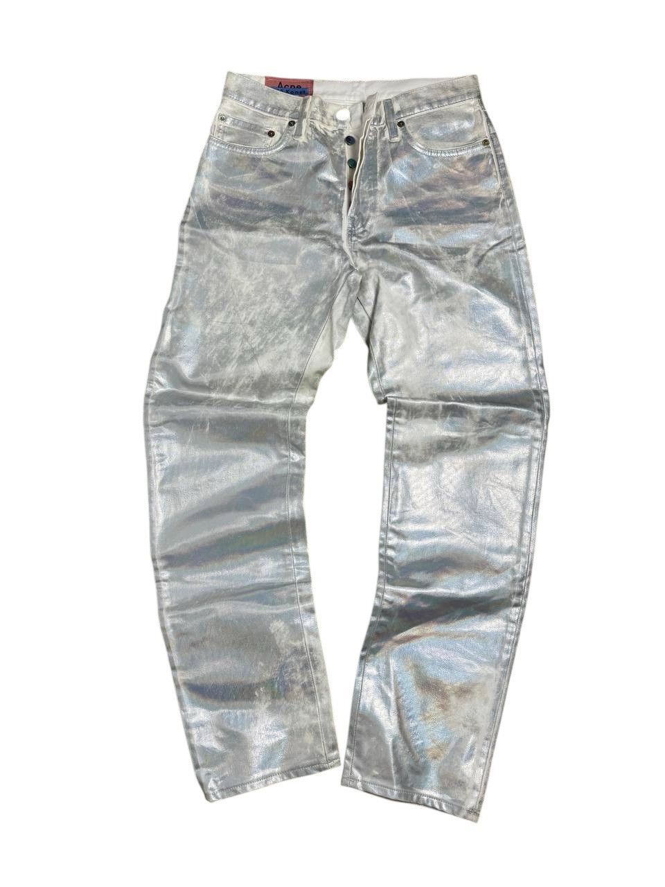 1997 holographic silver foil jeans RARE bla konst
