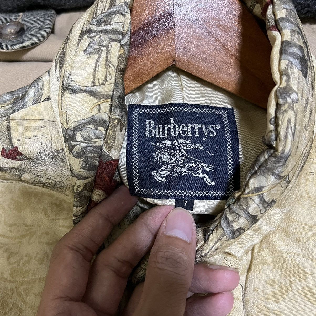 Burberry Vintage Burberrys Classic Horseman Design Silk Jacket Size US L / EU 52-54 / 3 - 13 Thumbnail