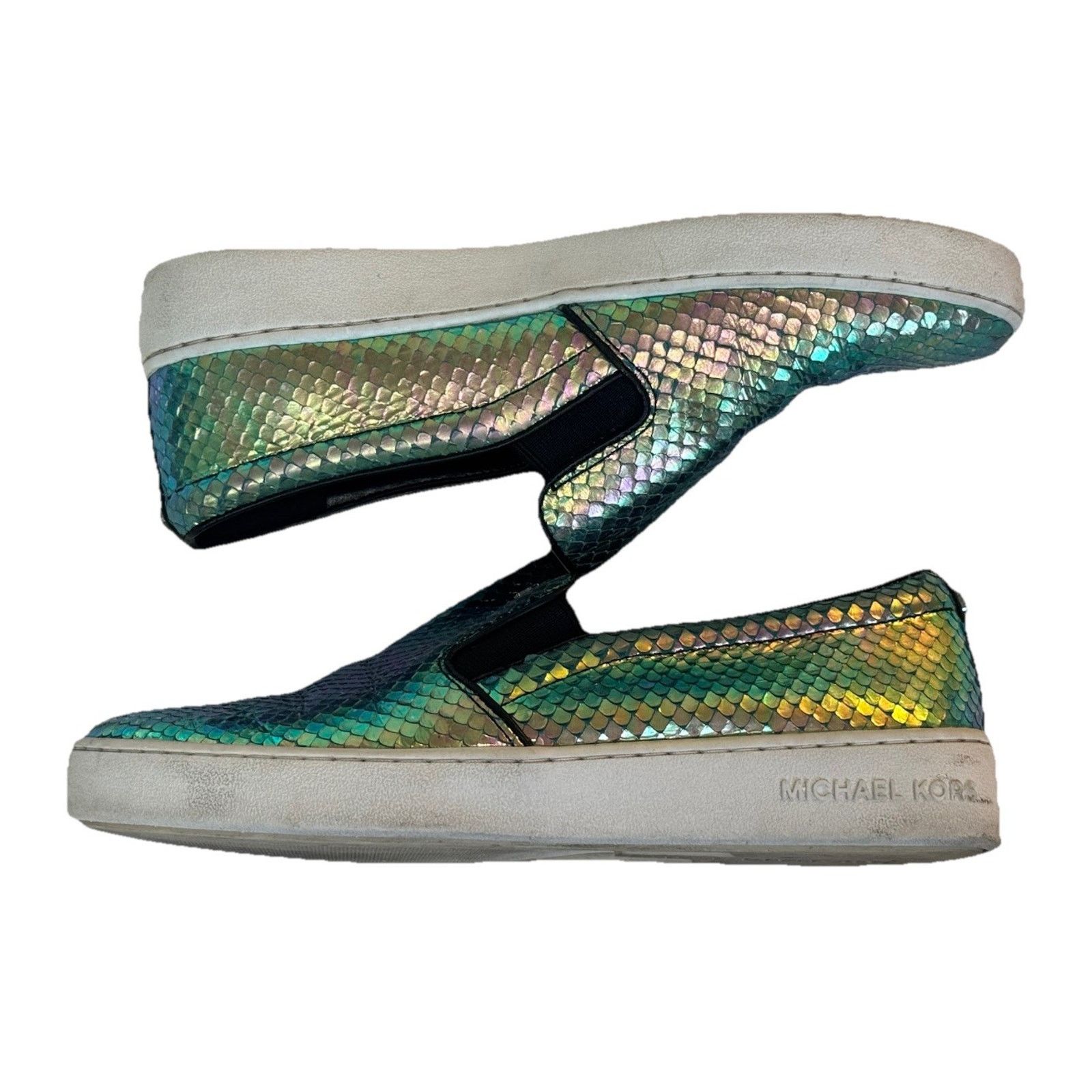 Michael Kors MICHAEL KORS Keaton Iridescent Metallic Snake Shoes Leather Size US 7.5 / IT 37.5 - 7 Thumbnail