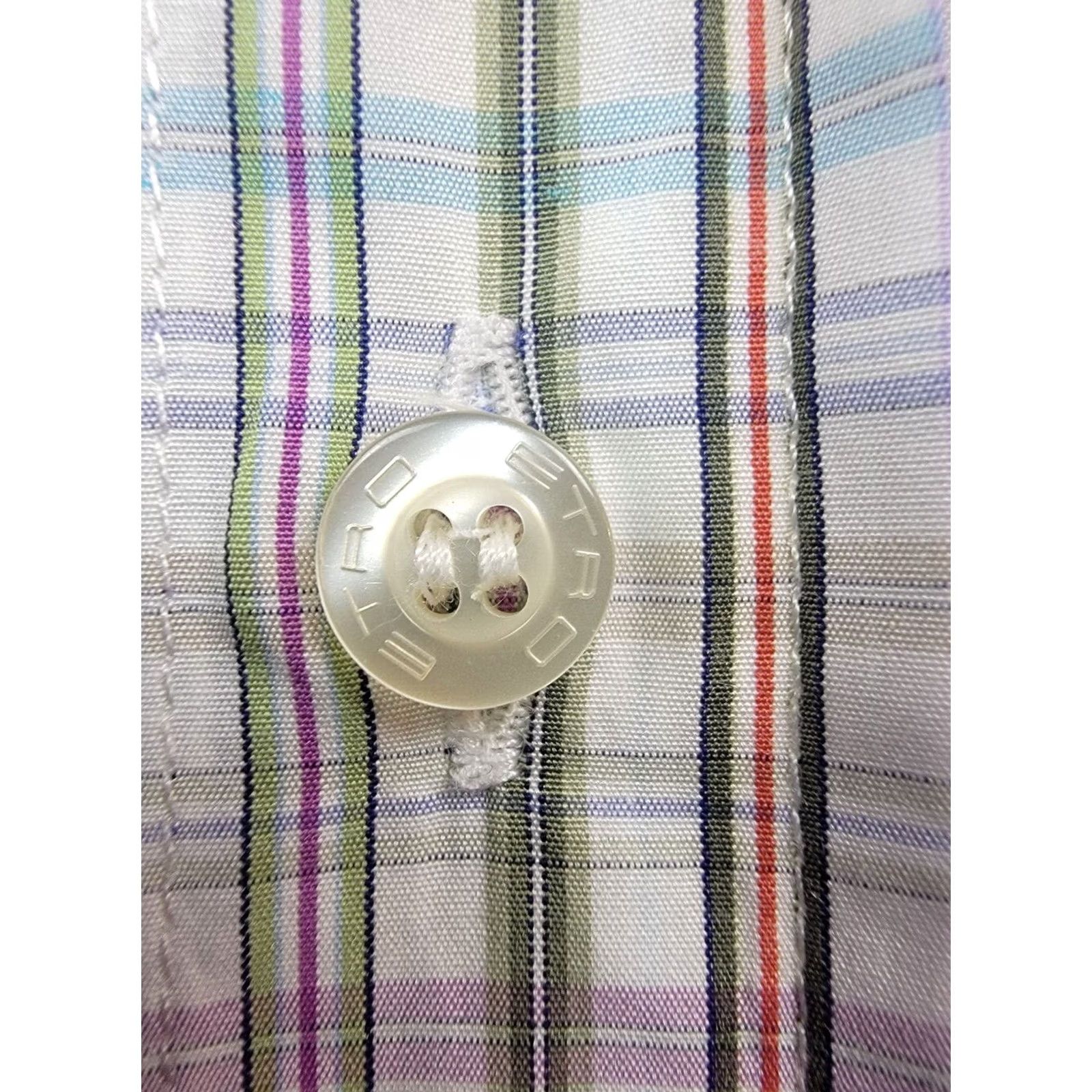 Etro Etro Button-Down Shirt Mens 40 Multicolor Plaid Long Sleeve Made in Italy Size US L / EU 52-54 / 3 - 6 Thumbnail
