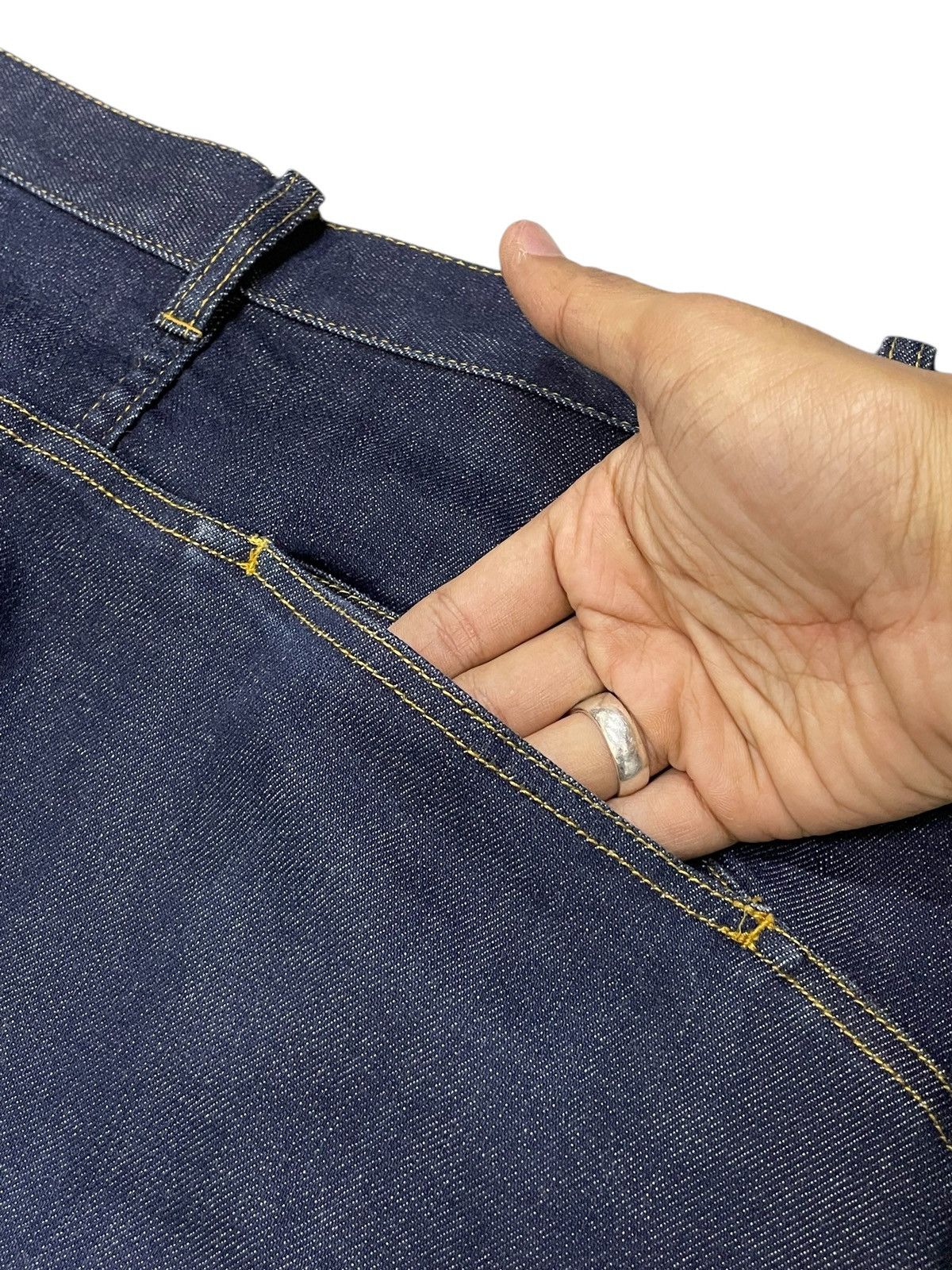 Issey Miyake × Japanese Brand × Tsumori Chisato Issey Miyale Tsumori Chisato Peneled Crotch Raw Jeans Size US 30 / EU 46 - 18 Thumbnail