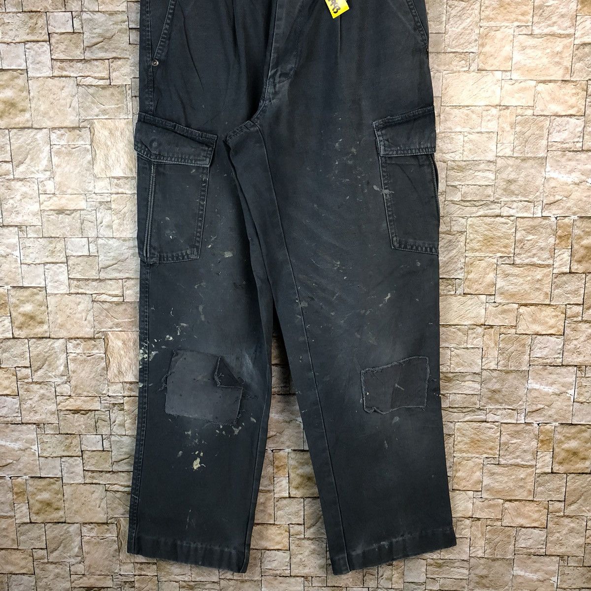 Japanese Brand × Vintage G.Ground faded ripped patchwork Cargo Pants #A993 Size US 29 - 3 Thumbnail