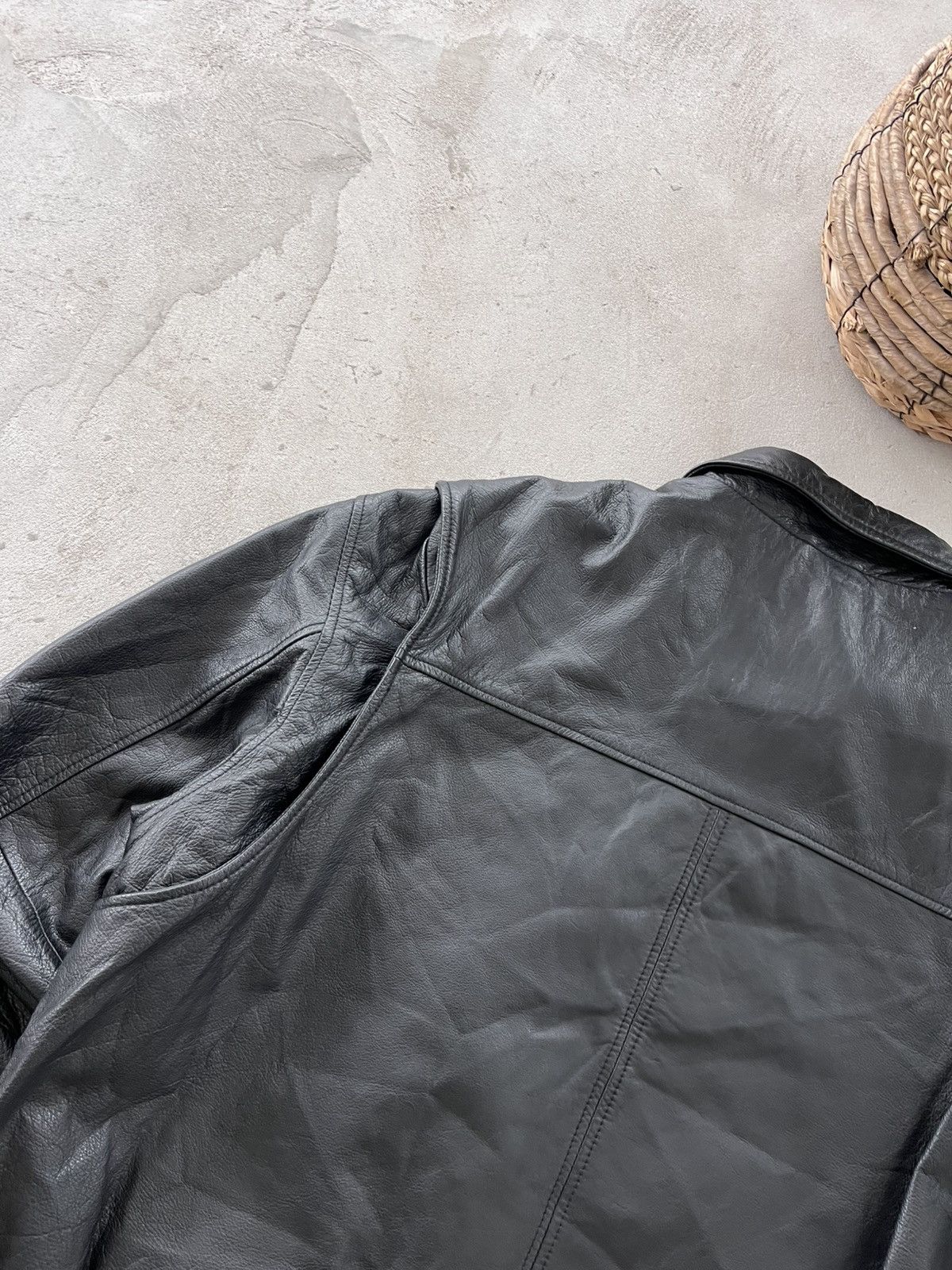 Genuine Leather Vintage Avantgarde Black Leather Coach Bomber Jacket Y2K Size US XXL / EU 58 / 5 - 16 Thumbnail