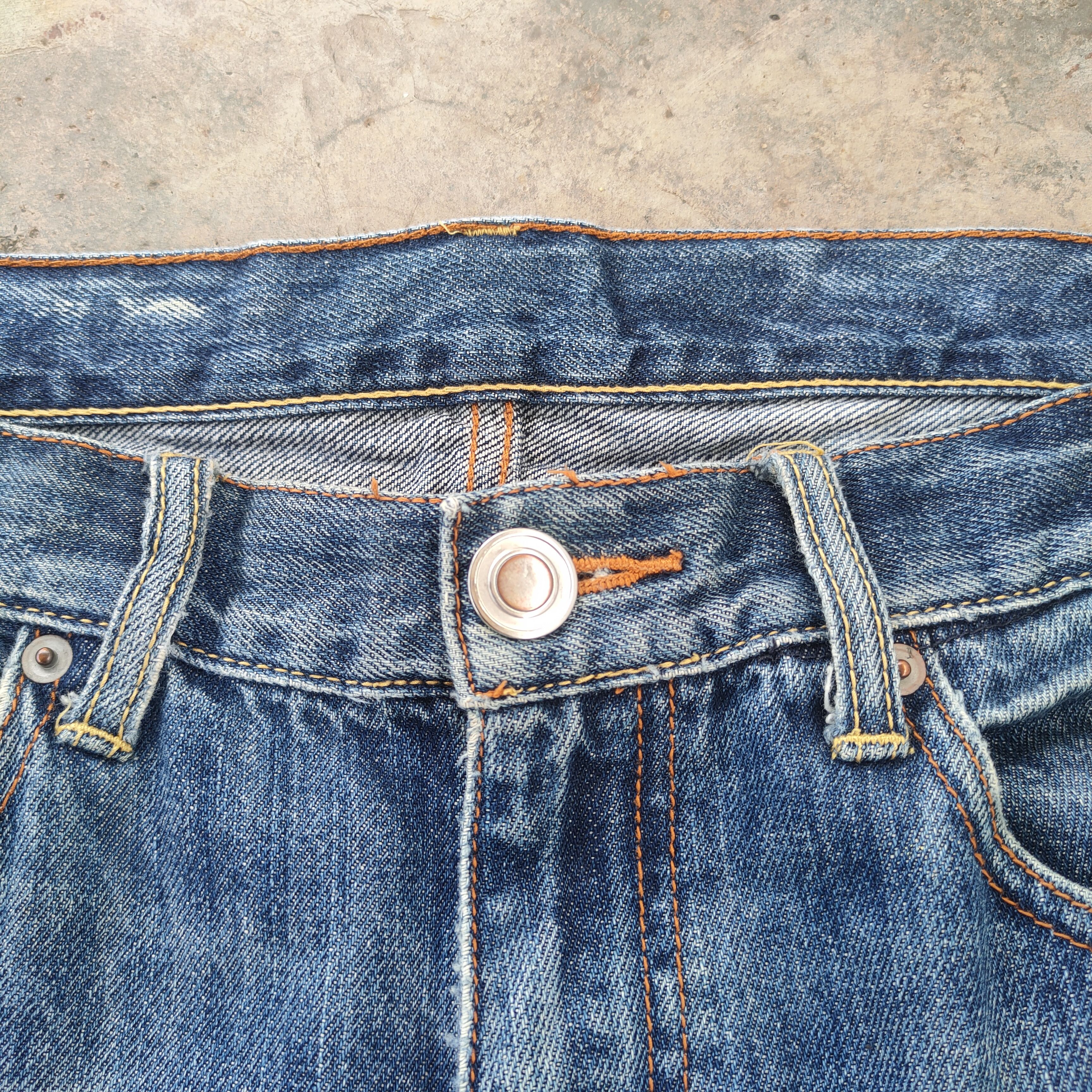 Japanese Brand # VINTAGE JAPANESE 322 FADED RIPPED JEANS PANTS Size US 32 / EU 48 - 5 Thumbnail
