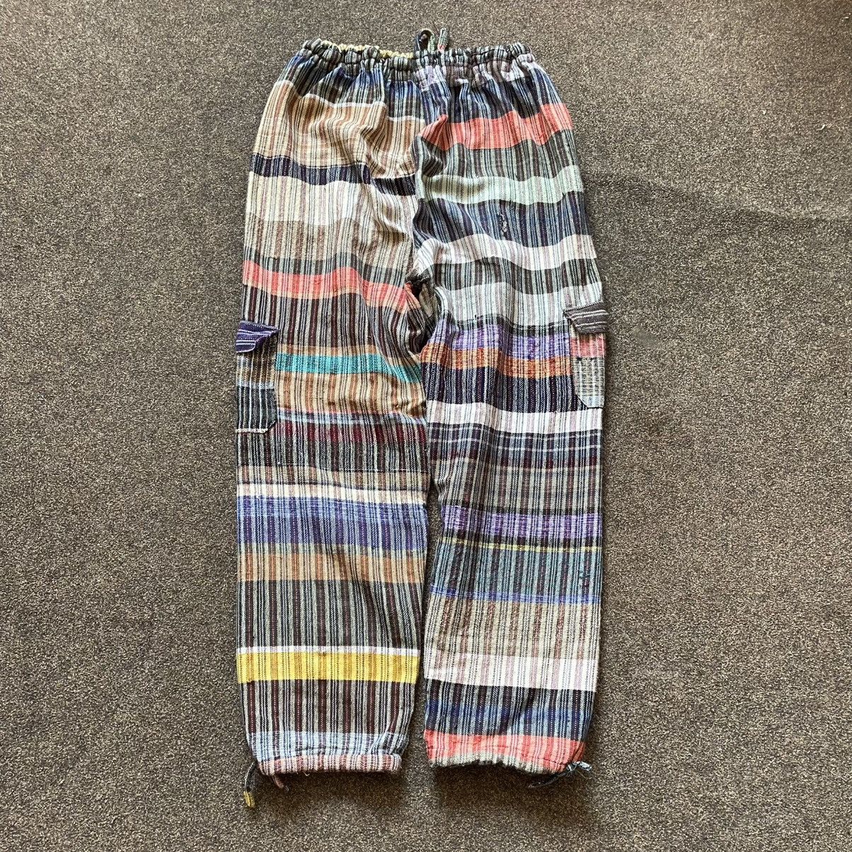 Vintage Vintage Y2K Baggy Striped Cargo Pants Skate Streetwear 33 Size 33" - 5 Thumbnail