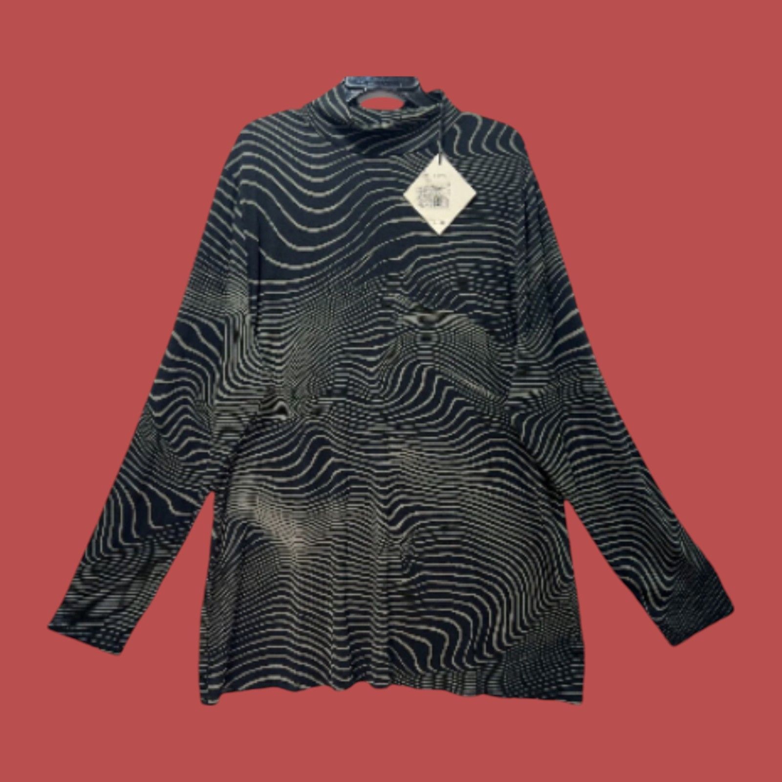 Other Ava & Viv - Women's Long Sleeve Mock Turtleneck T-Shirt - Bl Size XXL / US 16-18 / IT 52-54 - 4 Thumbnail