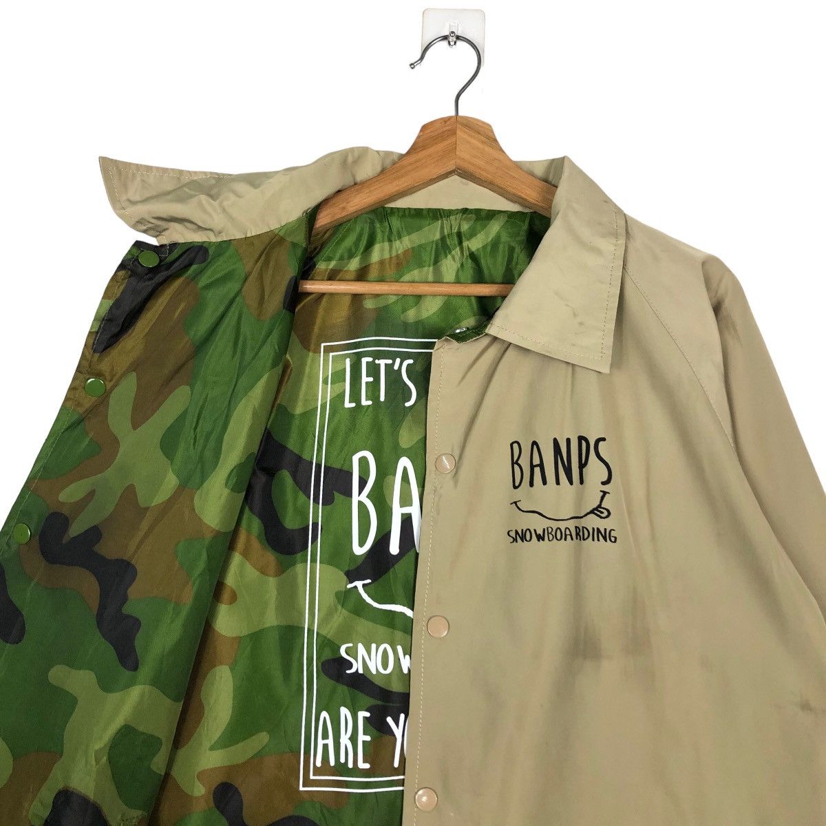 Japanese Brand 🔥Very Worn Bomber Jacket Banps Snowboarding Big Logo Size US M / EU 48-50 / 2 - 12 Thumbnail