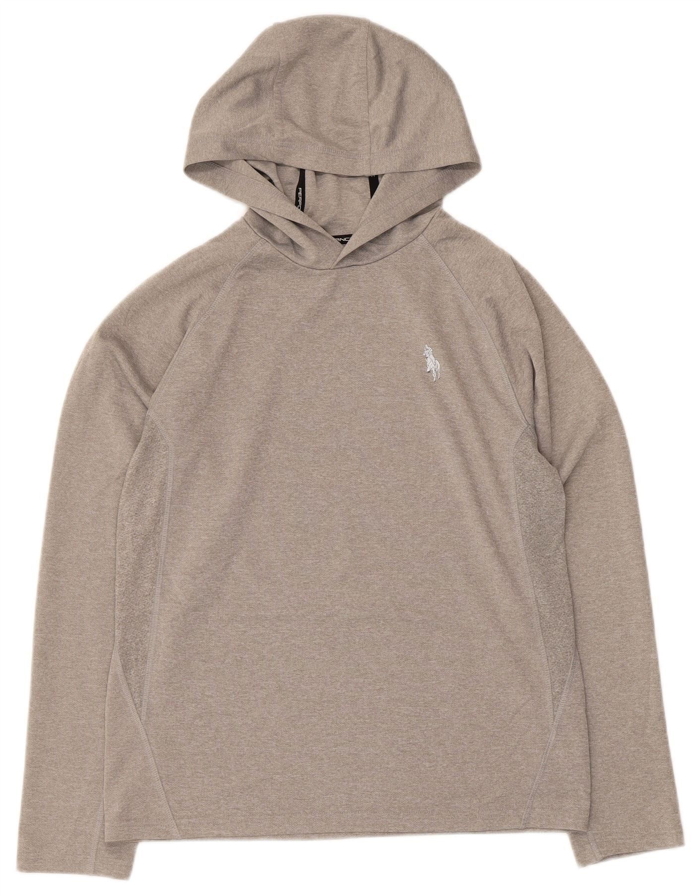 Polo Ralph Lauren Boys Hoodie Jumper 15-16 Years XL Grey Flecked Polyester Size XXL / US 16-18 / IT 52-54 - 1 Thumbnail