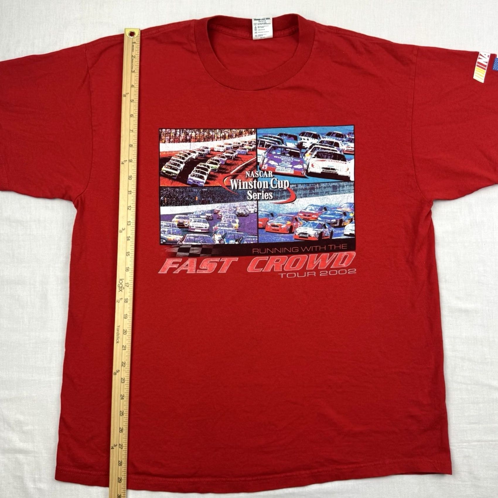 Delta VINTAGE Delta Winston Cup T Shirt Adult XL Nascar Racing 2002 Y2K American Hipster Red Cotton Shirts Mens XL Size US XL / EU 56 / 4 - 6 Thumbnail